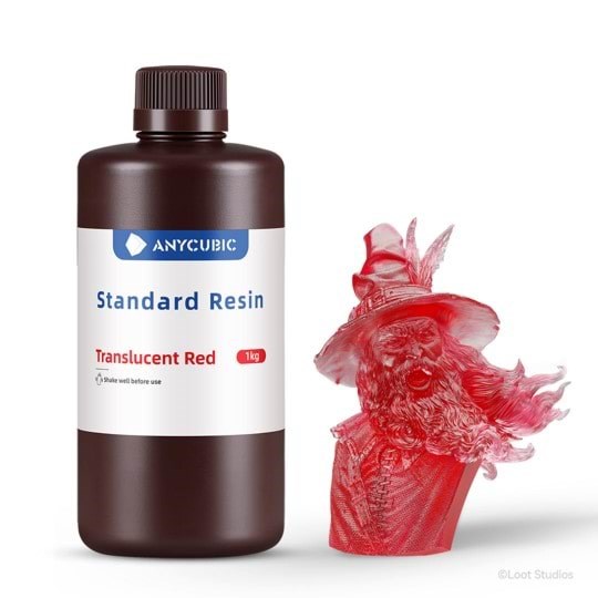 Anycubic Standard Resin 1 L Transluscent Red - Filament 3D Drucker