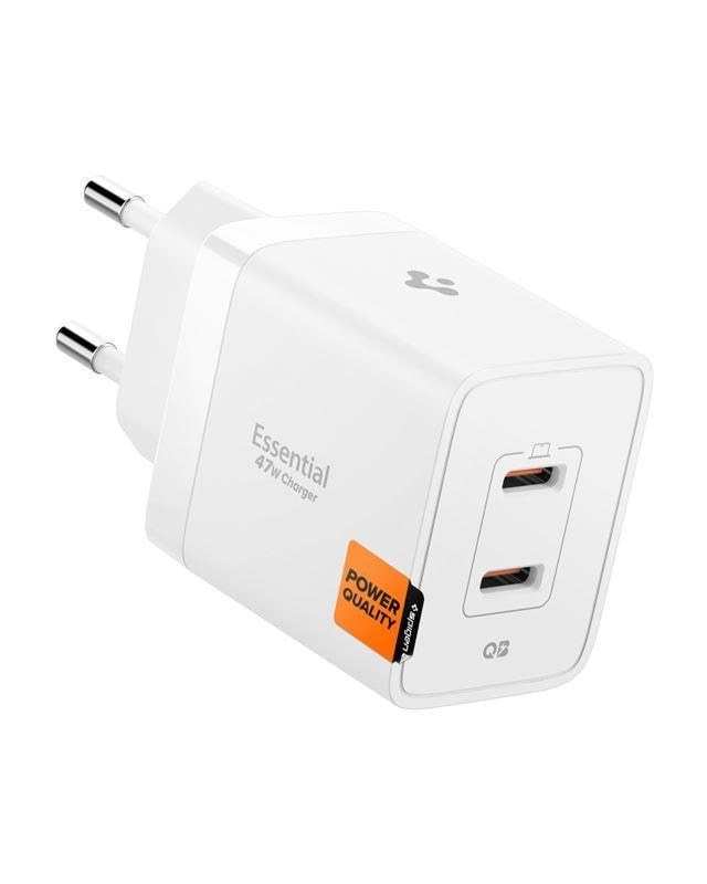 Spigen Essential 47w Wall Charger Ee472eu - White - Handys Adapter Und Ladegeraete