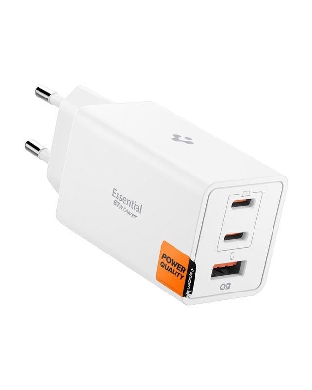 Spigen Essential 67w Wall Charger Ee673eu - White - Handys Adapter Und Ladegeraete Ach08710