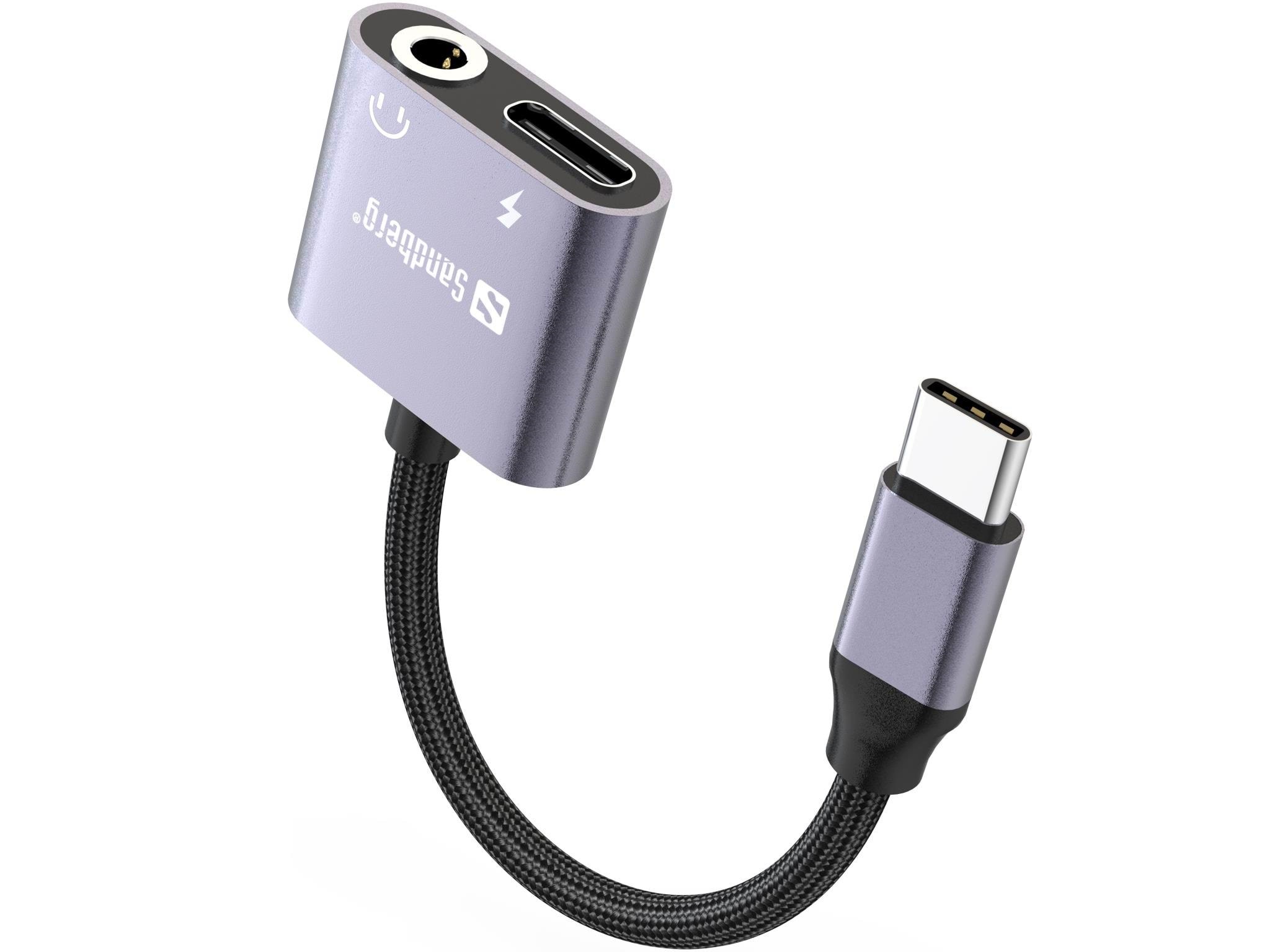 Sandberg Usb-c Audio Adapter Pd65w - Audio Kabel Schwarz 136-67