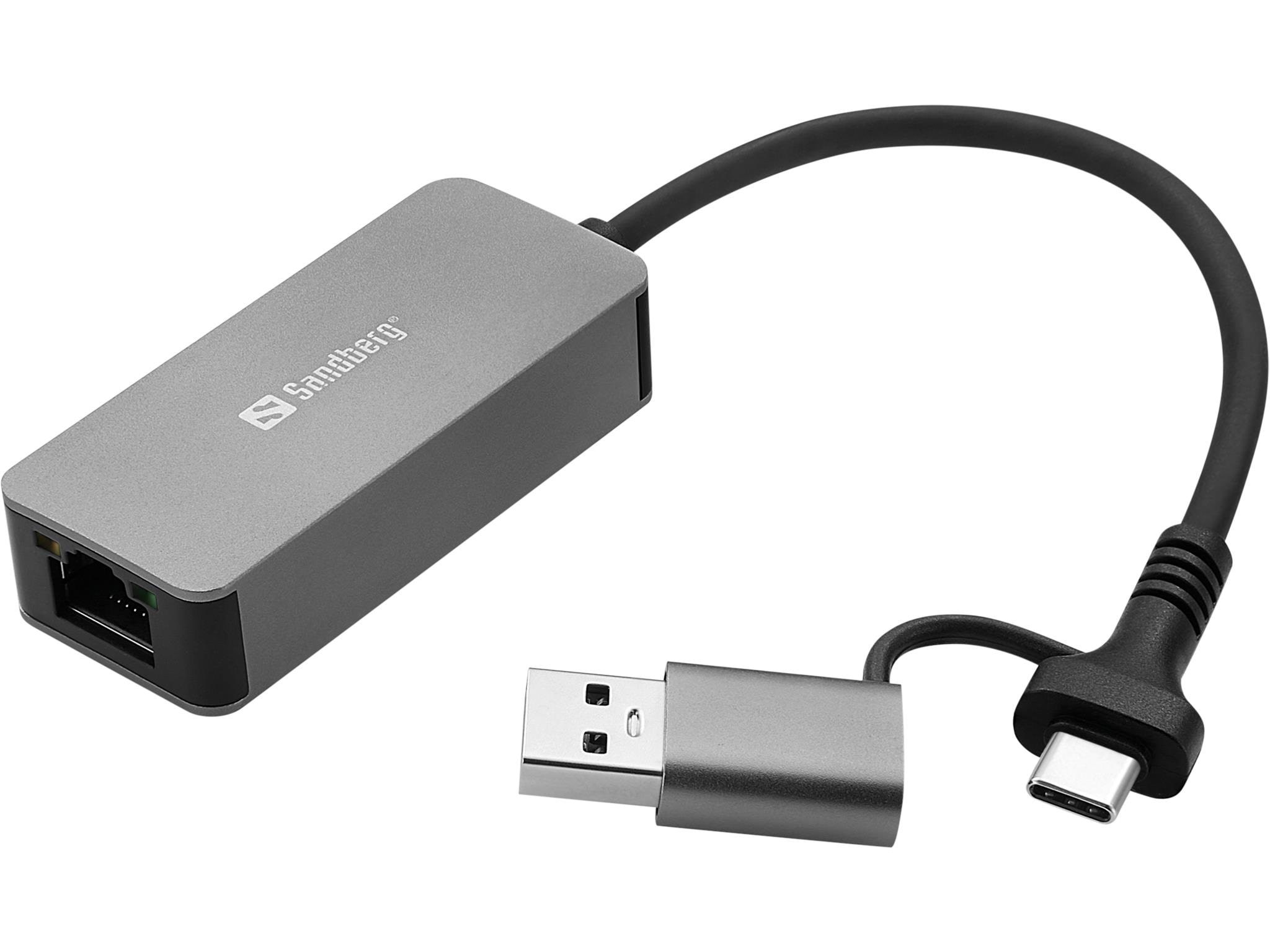 Sandberg Usb-c to 2.5G Ethernet Adapter - Netzwerkadapter Netzkarte Druckserver Usw