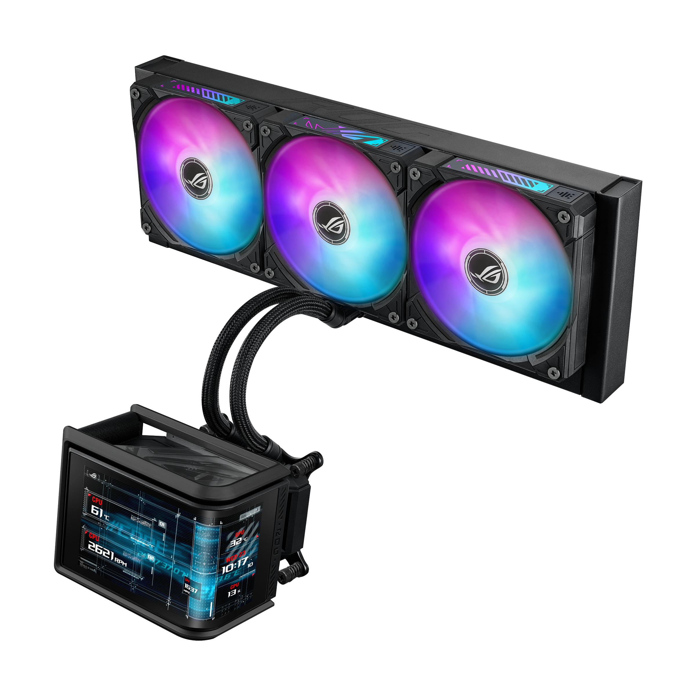Asus Rog Ryuo IV Slc 360 Argb - Cpu-wasserkühlung - Max 36 Dba - Cpu Kuehler Schwarz Mit Rgb-licht 90rc0151-b0eay0