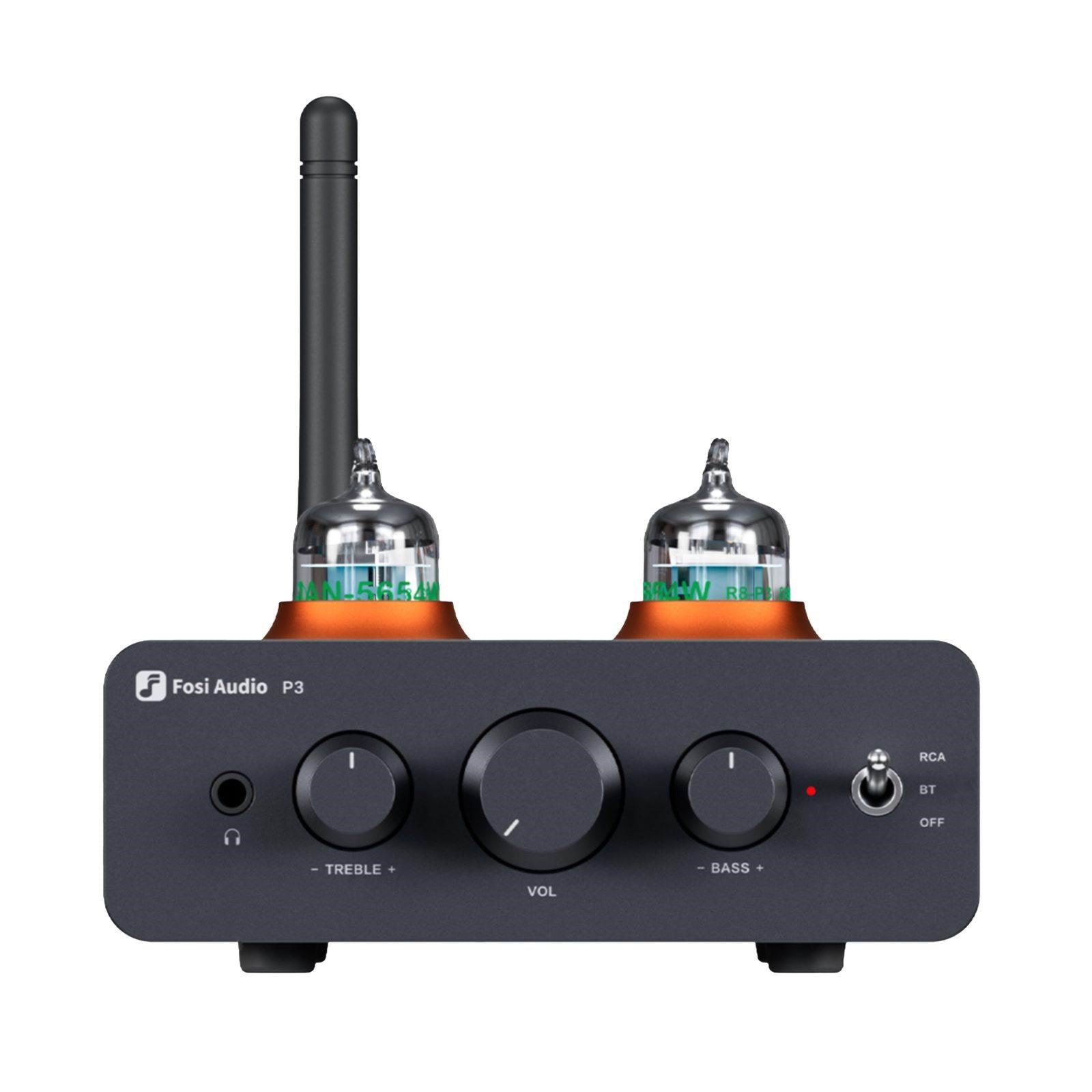 Fosi Audio P3 - Vacume Tube Bluetooth Preamp - 250mw - Verstaerker P3-eu-12v