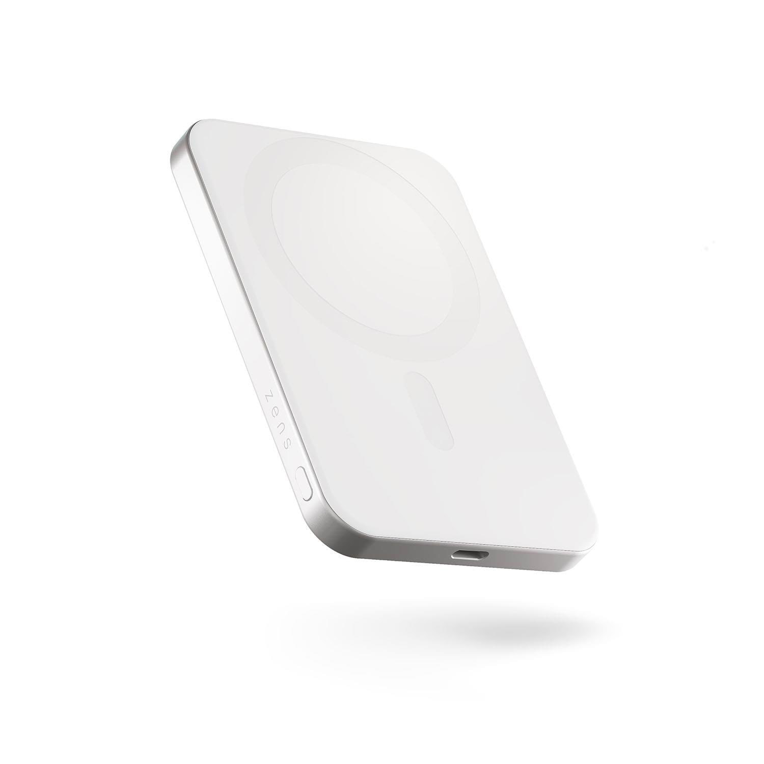 Zens Slim Qi2 Aluminium Powerbank 5000 Mah - White - 5000 Mah - Powerbank Akku Weiß Zepp05w/00