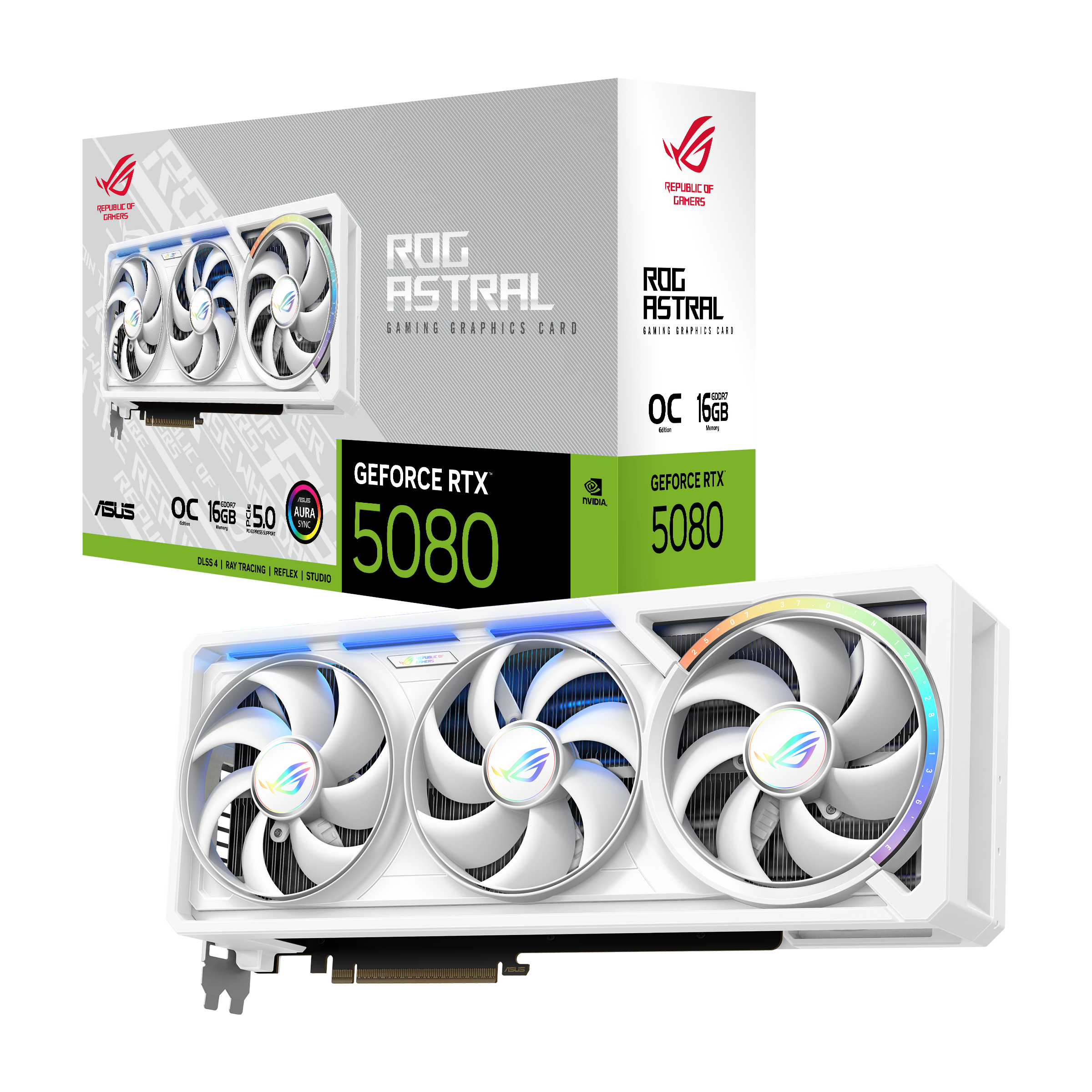 Asus Geforce Rtx 5080 Rog Astral White OC - 16gb Gddr7 Ram - Grafikkarte