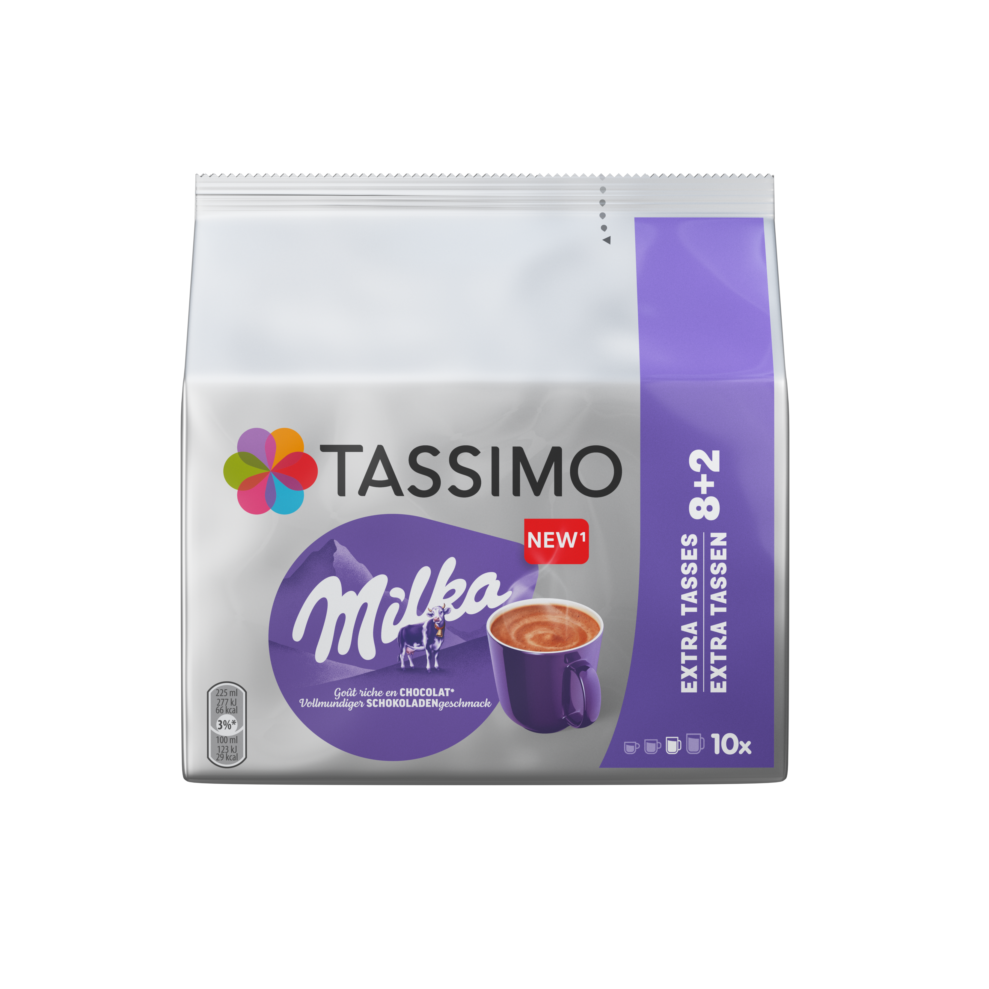 Tassimo Milka Pods - 10 Pcs - Kaffeezubereitung Silber 4071637