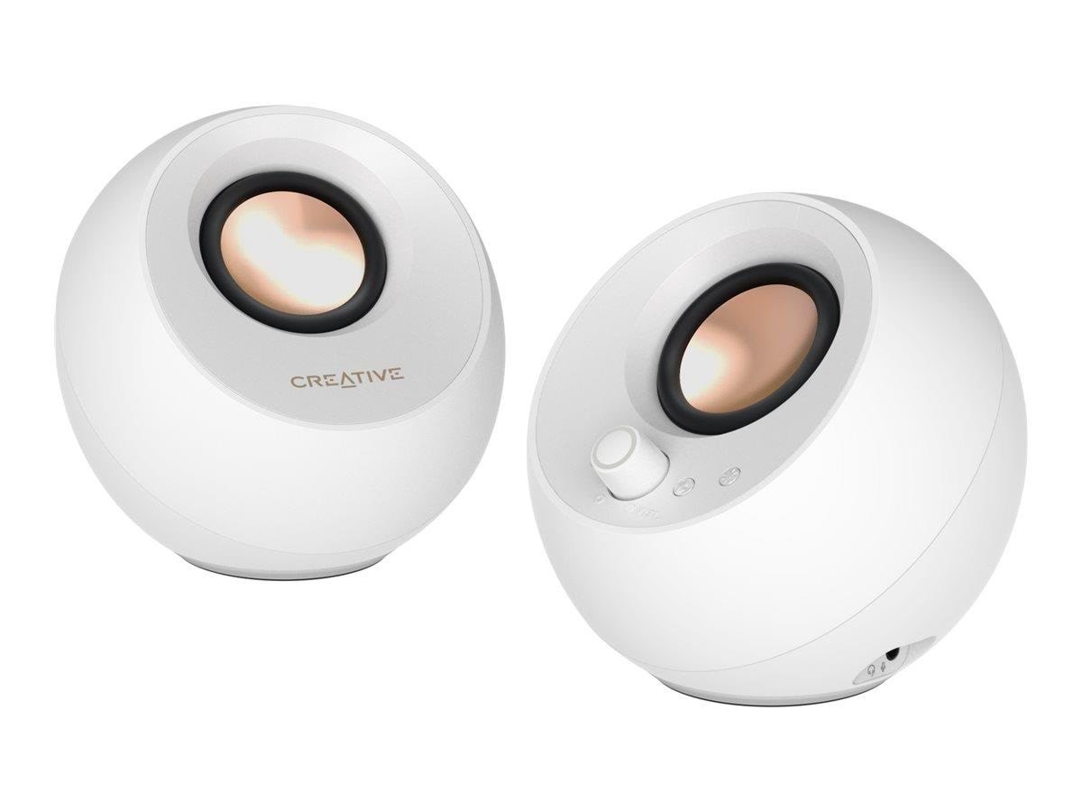 Creative Pebble Pro - White - Bluetooth - 2.0 Pc-lautsprecher - Schwarz - Lautsprecher Computer 51mf1710aa003