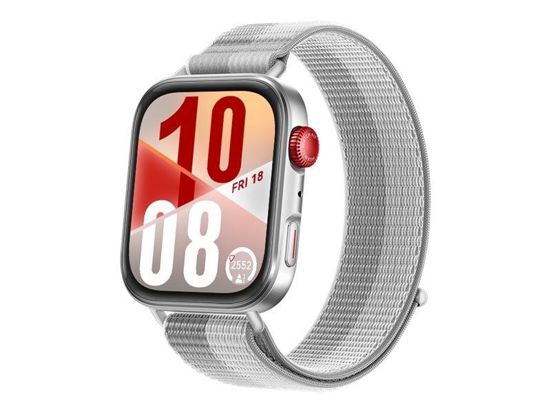 Huawei Watch Fit 4 - Silver Woven - Smartwatches Pulsuhren Sportuhren Schrittzaehler Grey 55020ewr