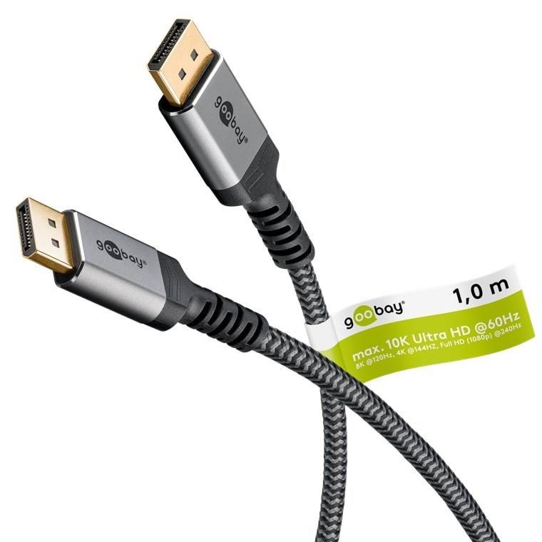 Pro Displayport Plus 2.0/2.1 - Display Kabel - 3m - Grau Dp-plus-2.1/2.0-3m-grey