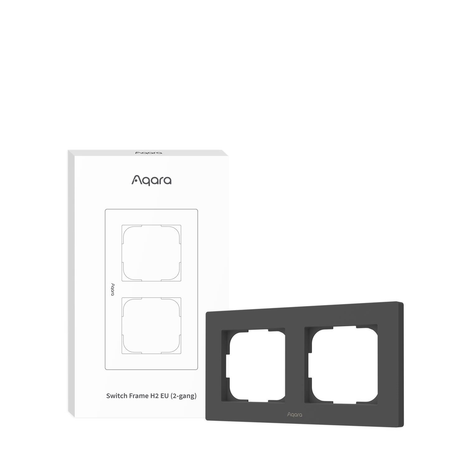 Aqara Switch Frame H2 EU Grey (2-gang) - Smart Home