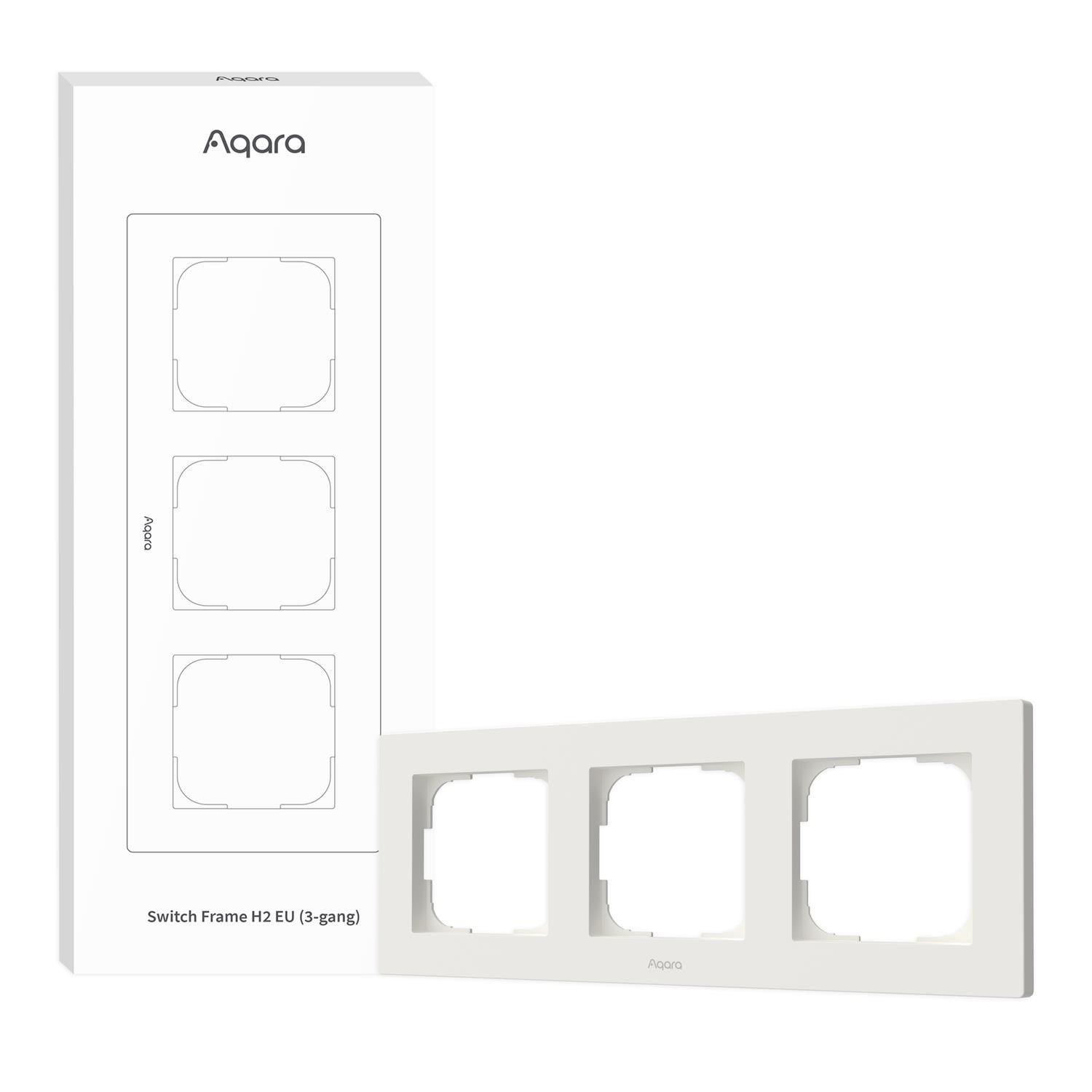 Aqara Switch Frame H2 EU White (3-gang) - Smart Home Aqa_Fe-x02d