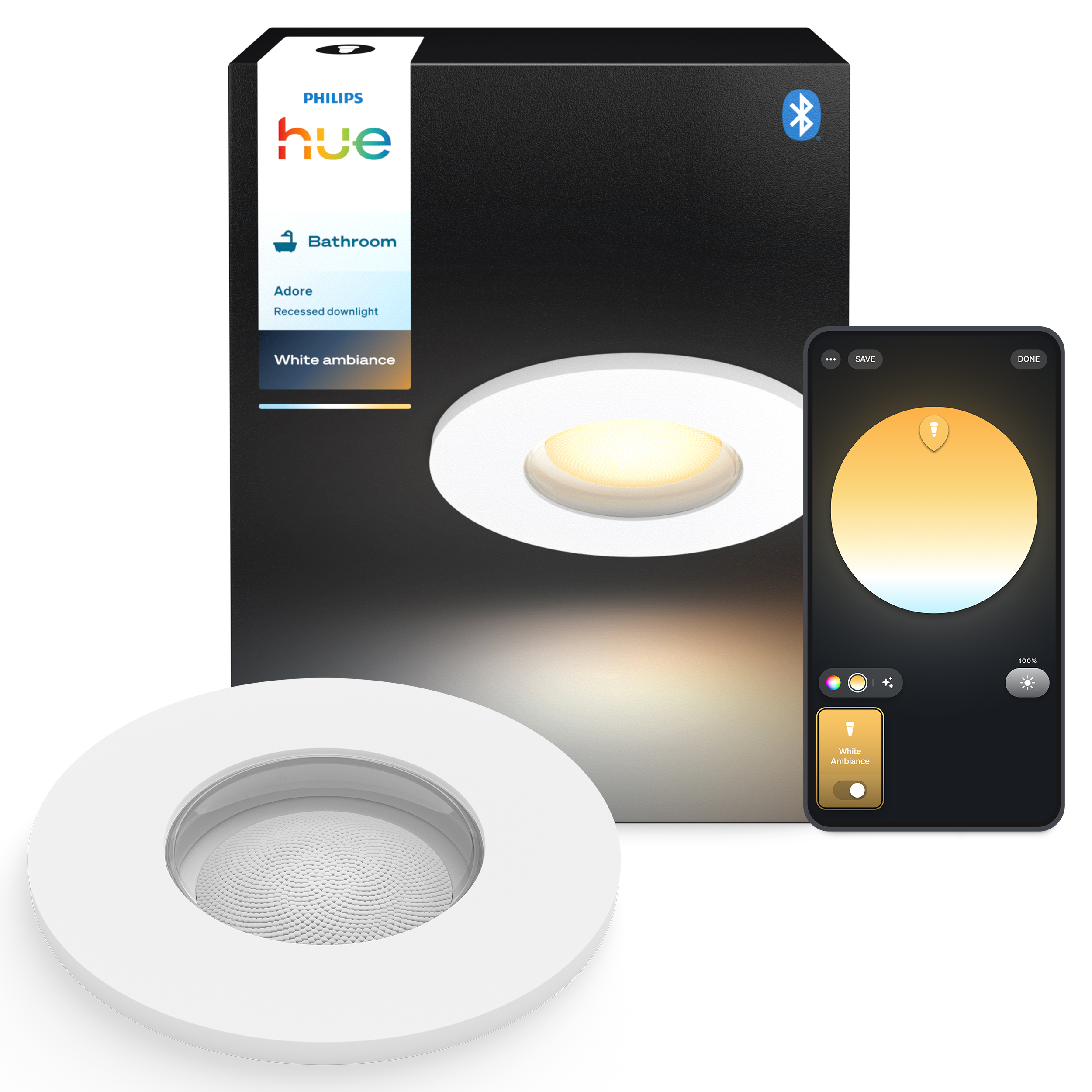 Philips Hue Adore Recessed White 1x4.2W - Smart Home 929004611401
