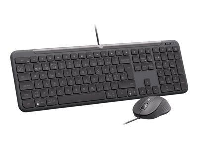 Logitech Signature Slim Wired Combo Mk620 For Business - Tastatur & Maus Set - Nordic Iso - Schwarz - Tastaturen 920-013347