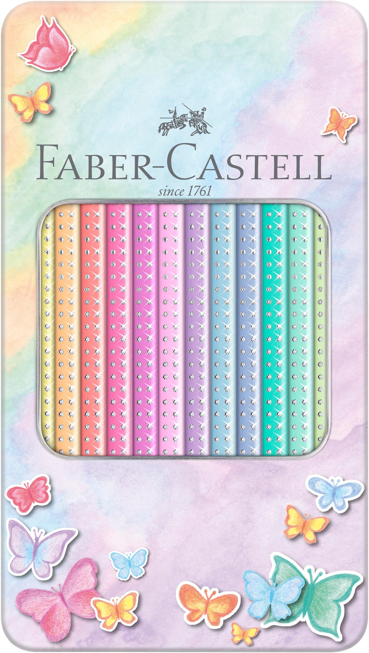 Faber-castell Buntstifte Sparkle Pastell 12er Metalle. - Utensilien Zum Schreiben Und Zeichnen