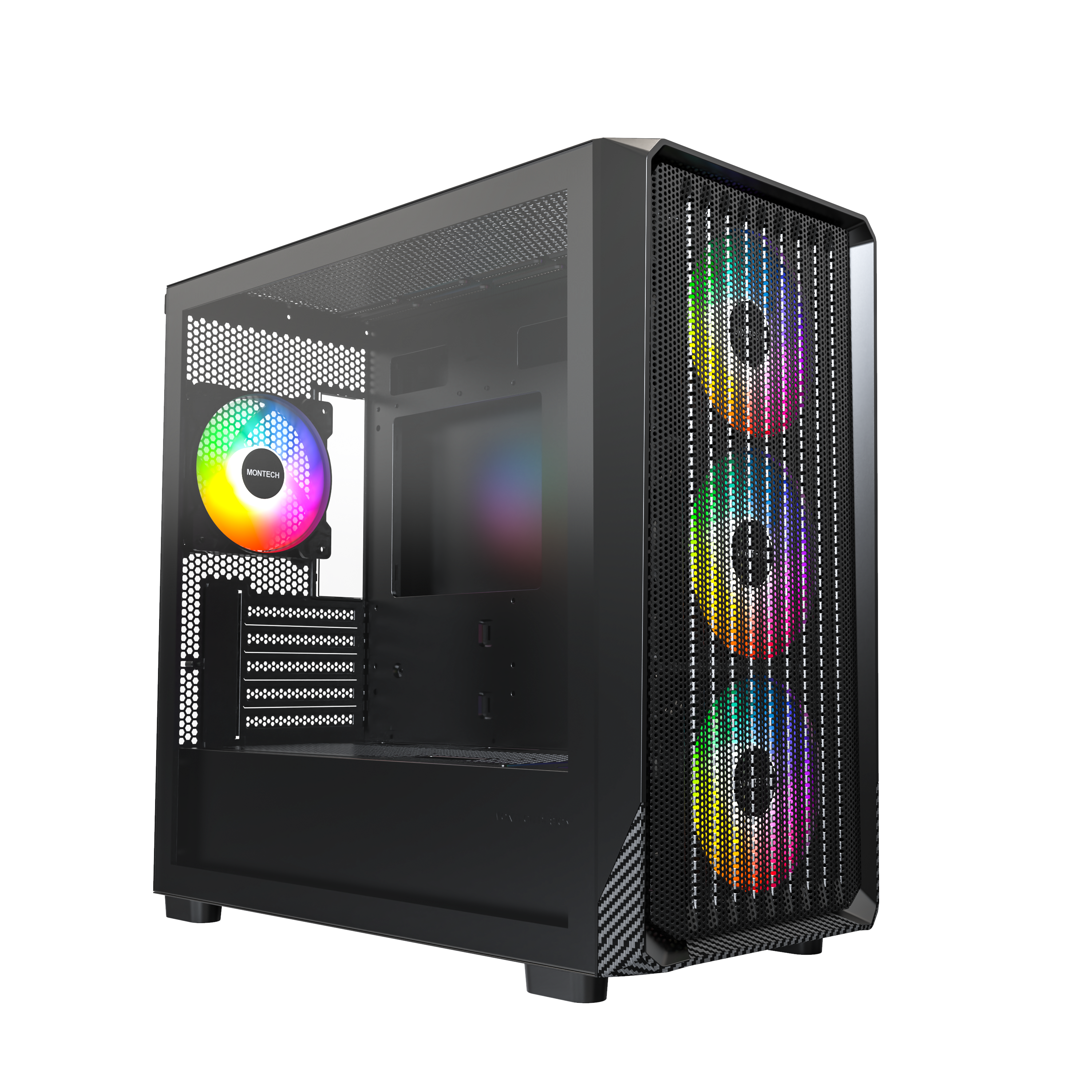 Montech X5m Matx Black - Gehäuse - Minitower - Schwarz - Gehaeuse X5m (B)