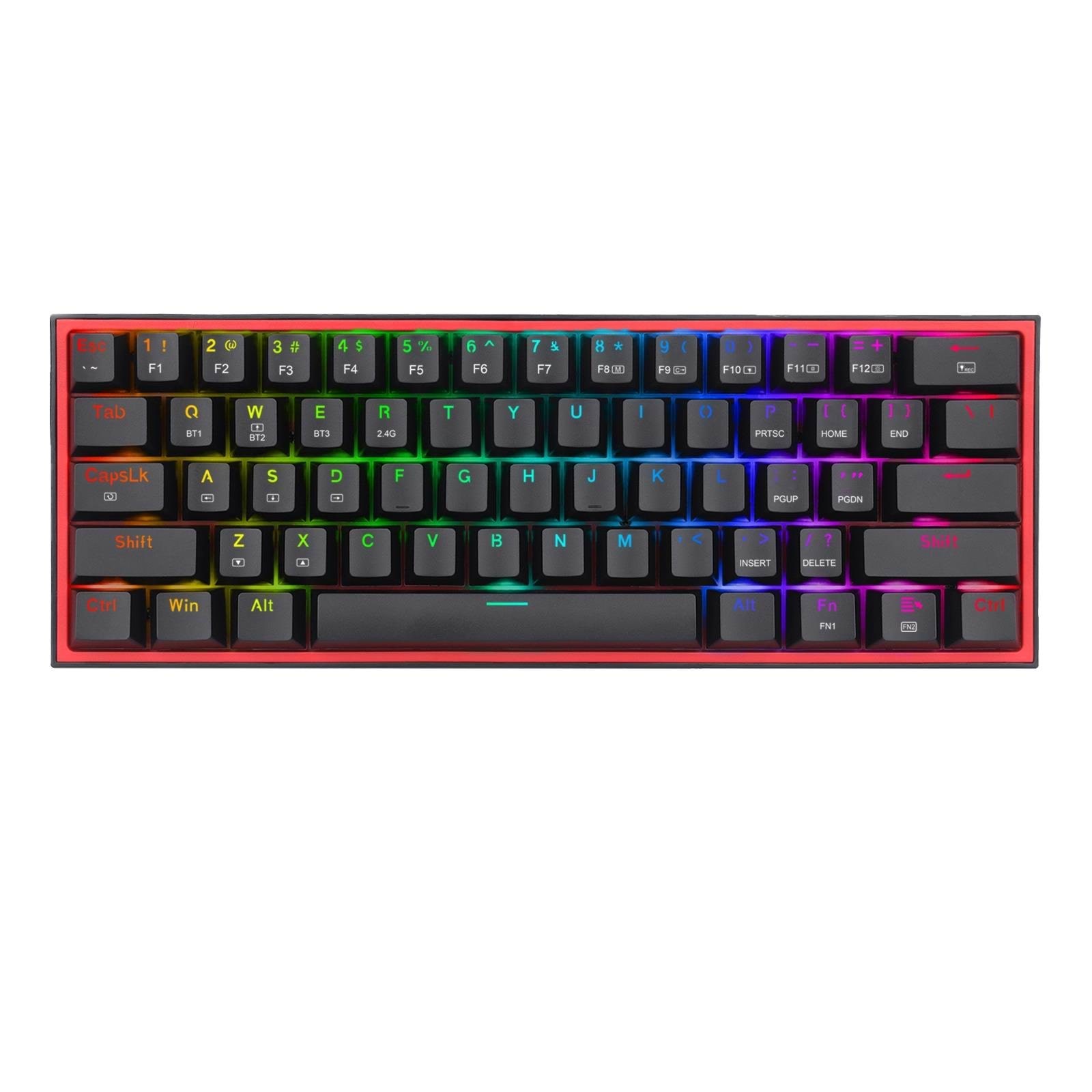 Redragon K616-rgb Fizz Pro - Gaming Tastatur (Tkl) - 60% - Englisch (US) - Schwarz - Tastaturen