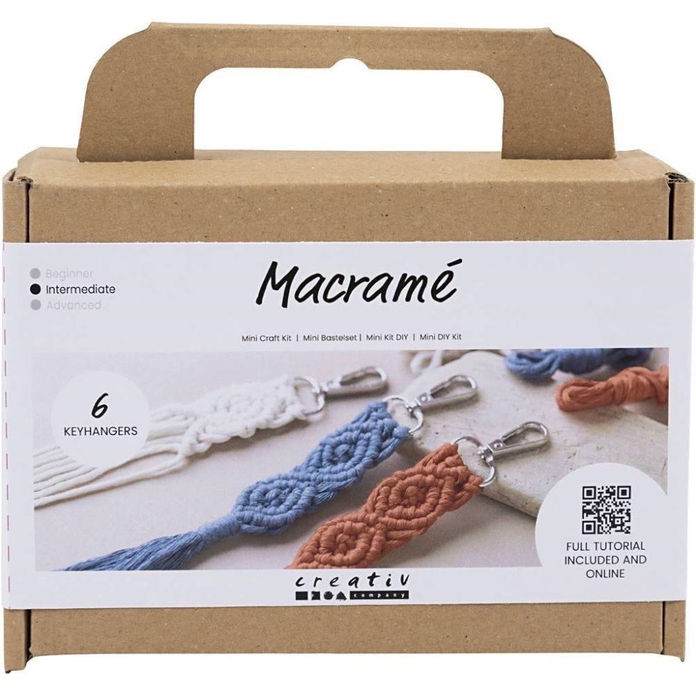 Creativ Company - Mini Hobbyset Macrame Keychains - Kunst Handwerk Ausstattung 977554