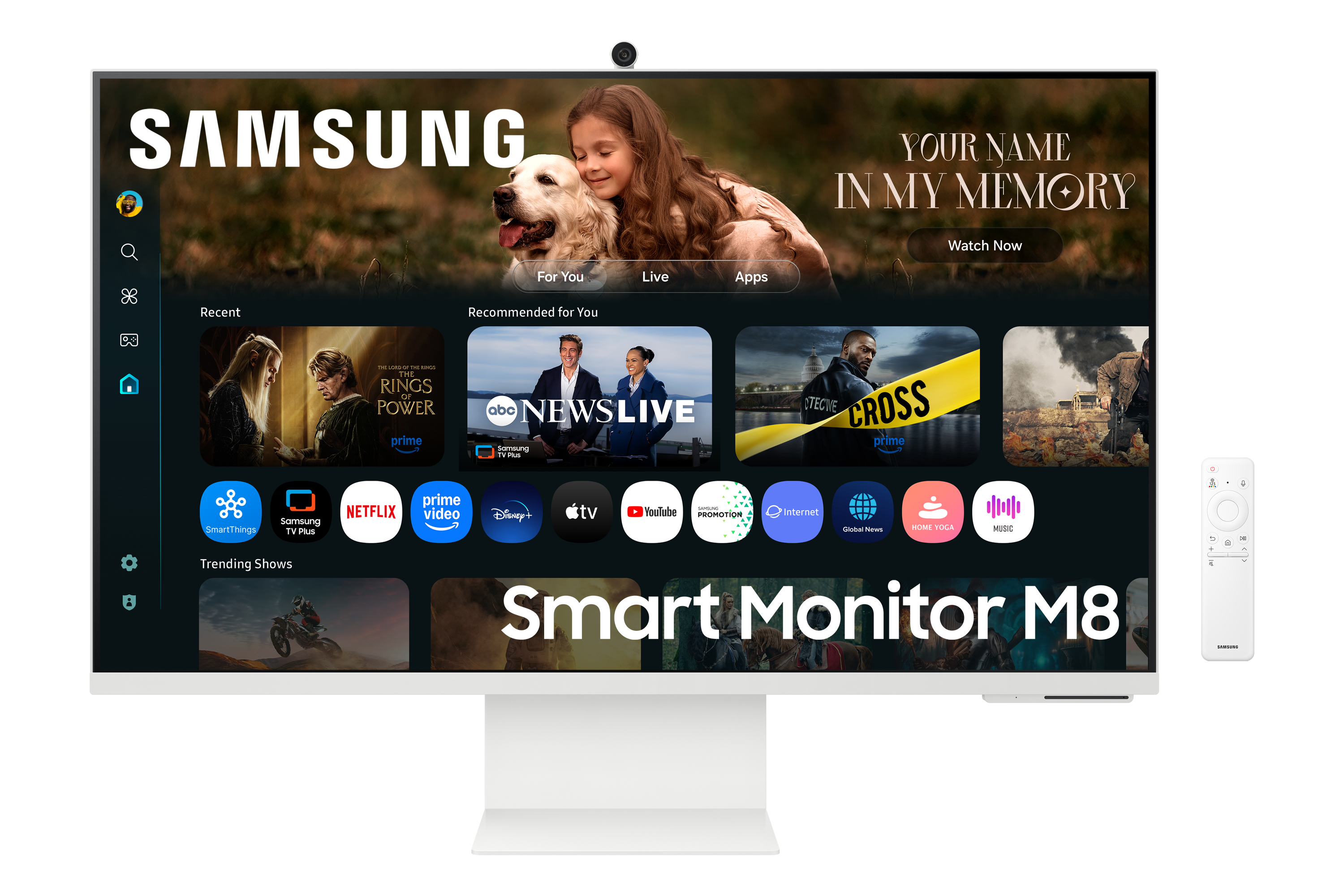 32" Samsung M80f S32fm801uu - 3840x2160 (4K) - 60hz - VA - 65w Usb-c - Bildschirm White Ls32fm801uuxen