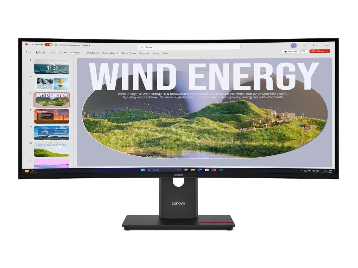 34" Lenovo Thinkvision T34wd-40 - 3440x1440 (Uwqhd) - 120hz - VA - 100w Usb-c - Bildschirm