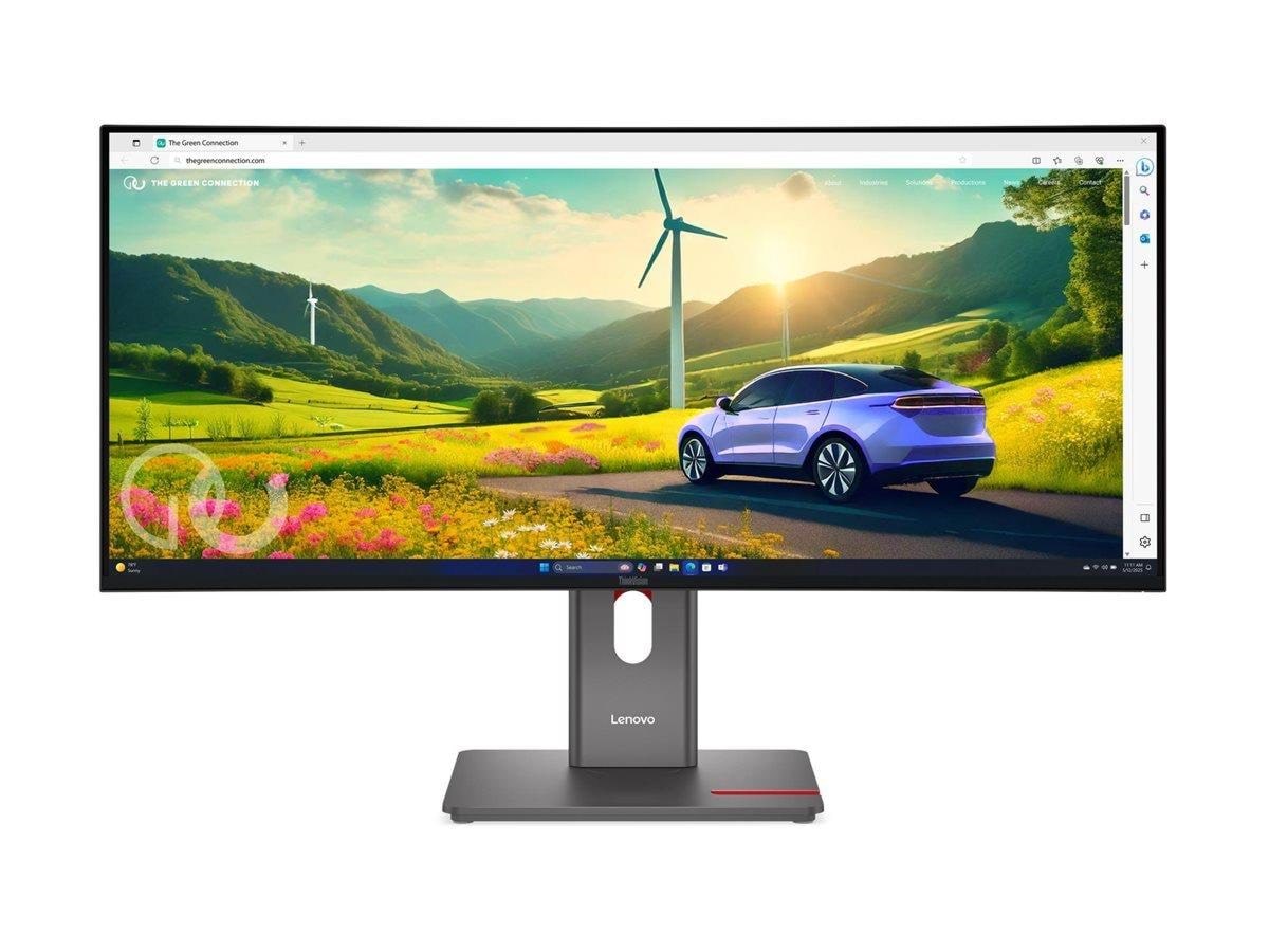 34" Lenovo Thinkvision P34wd-40 - 3440x1440 (Uwqhd) - 120hz - Ips - 140w Usb-c - Kvm Switch - Bildschirm