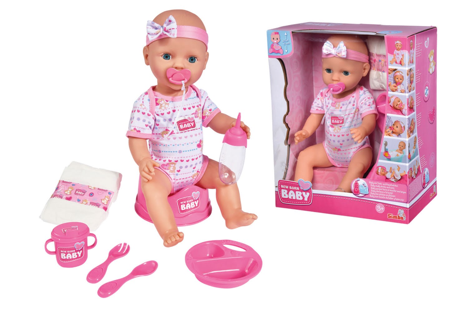 New Born Baby Nbb Baby Doll Pink Accessories - Dolls Accessories