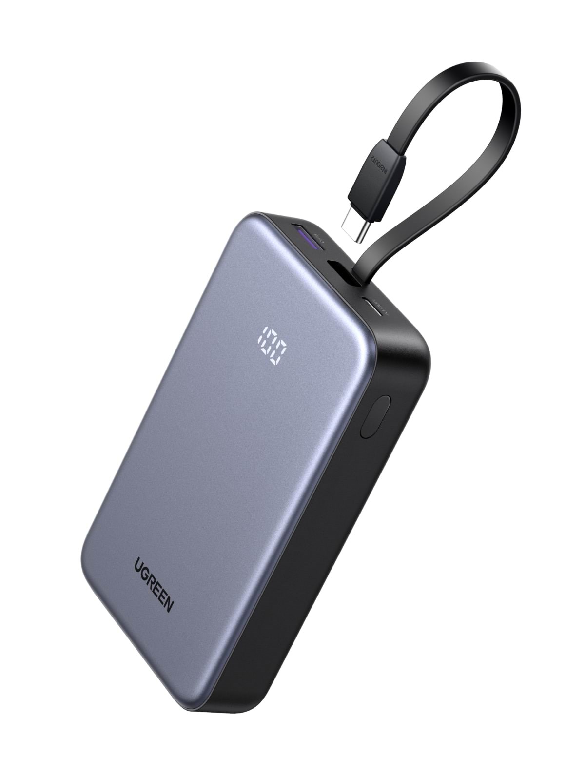 Ugreen Power Bank 20000mah 22.5W With Integrated Usb-c Cable - 20000 Mah - Powerbank Akku 45762-ug