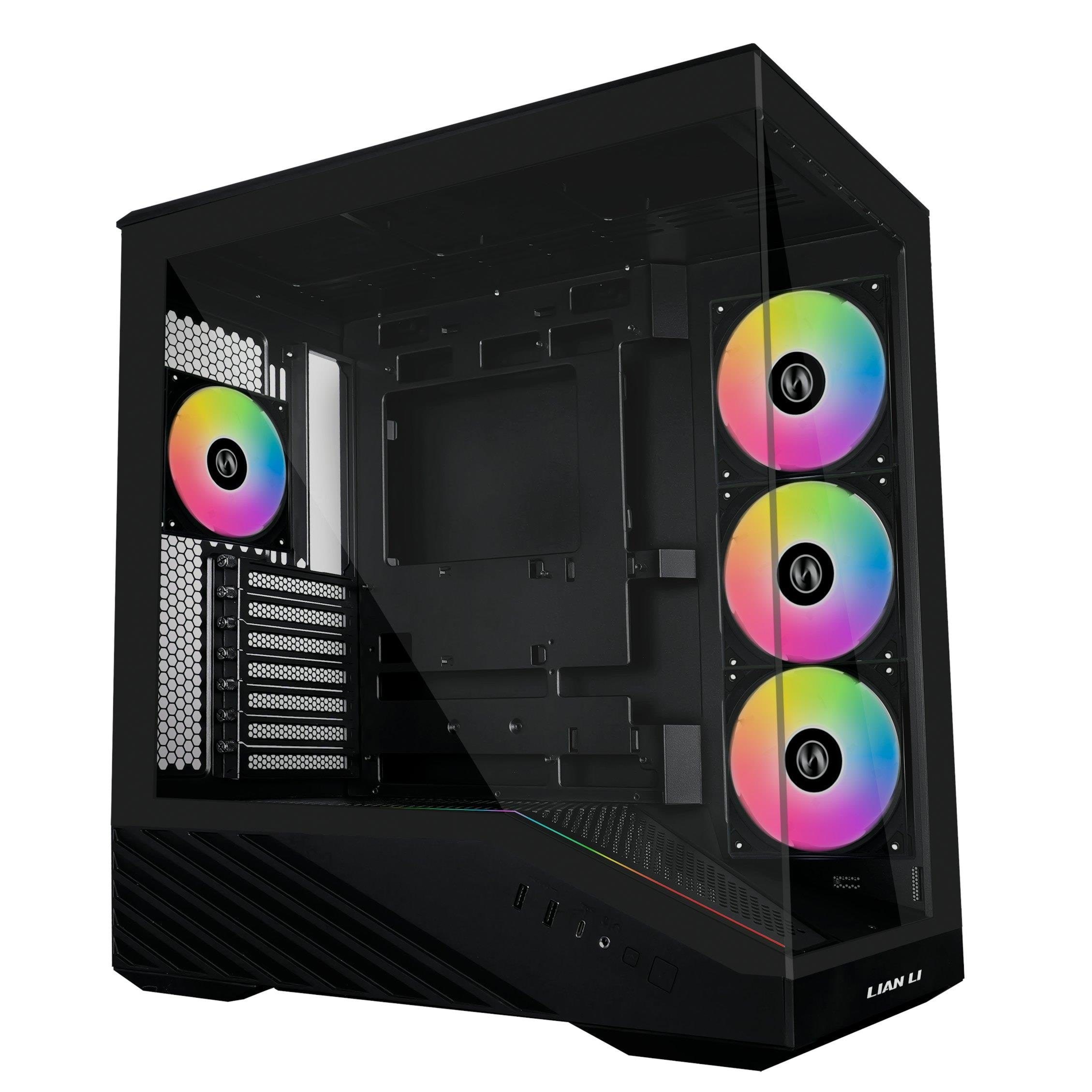 Lian Li V100 Black (4x Argb Fans) - Gehäuse - Miditower - Schwarz - Gehaeuse G99.V100rx.00