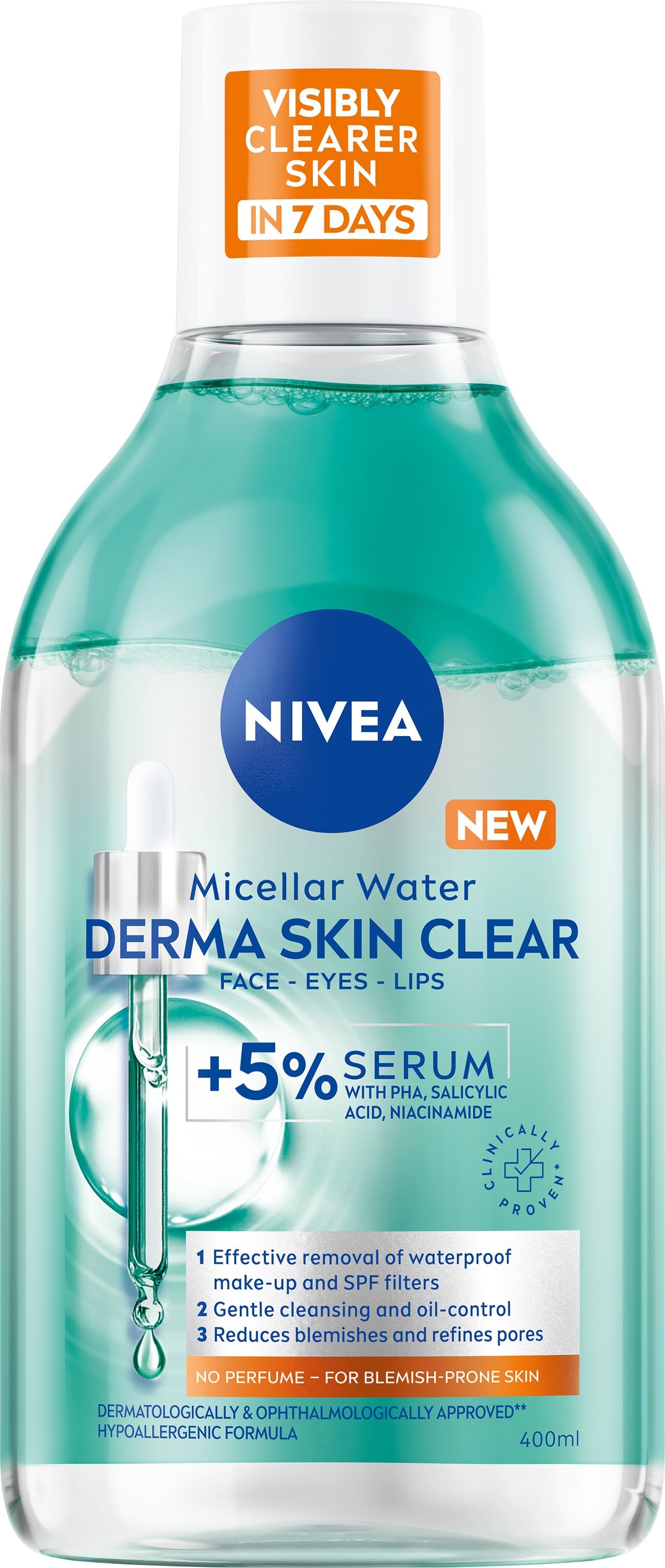 Nivea Derma Skin Clear Serum-infused Micellar Water 400ml - Gesichtspflege 4006000173313