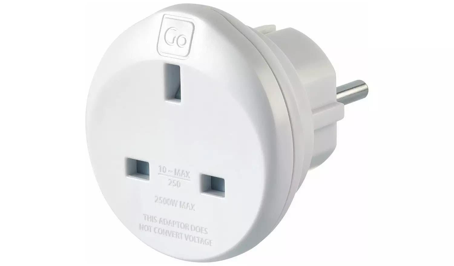Go Travel Uk-eu Adaptor Twin - Handys Adapter Und Ladegeraete