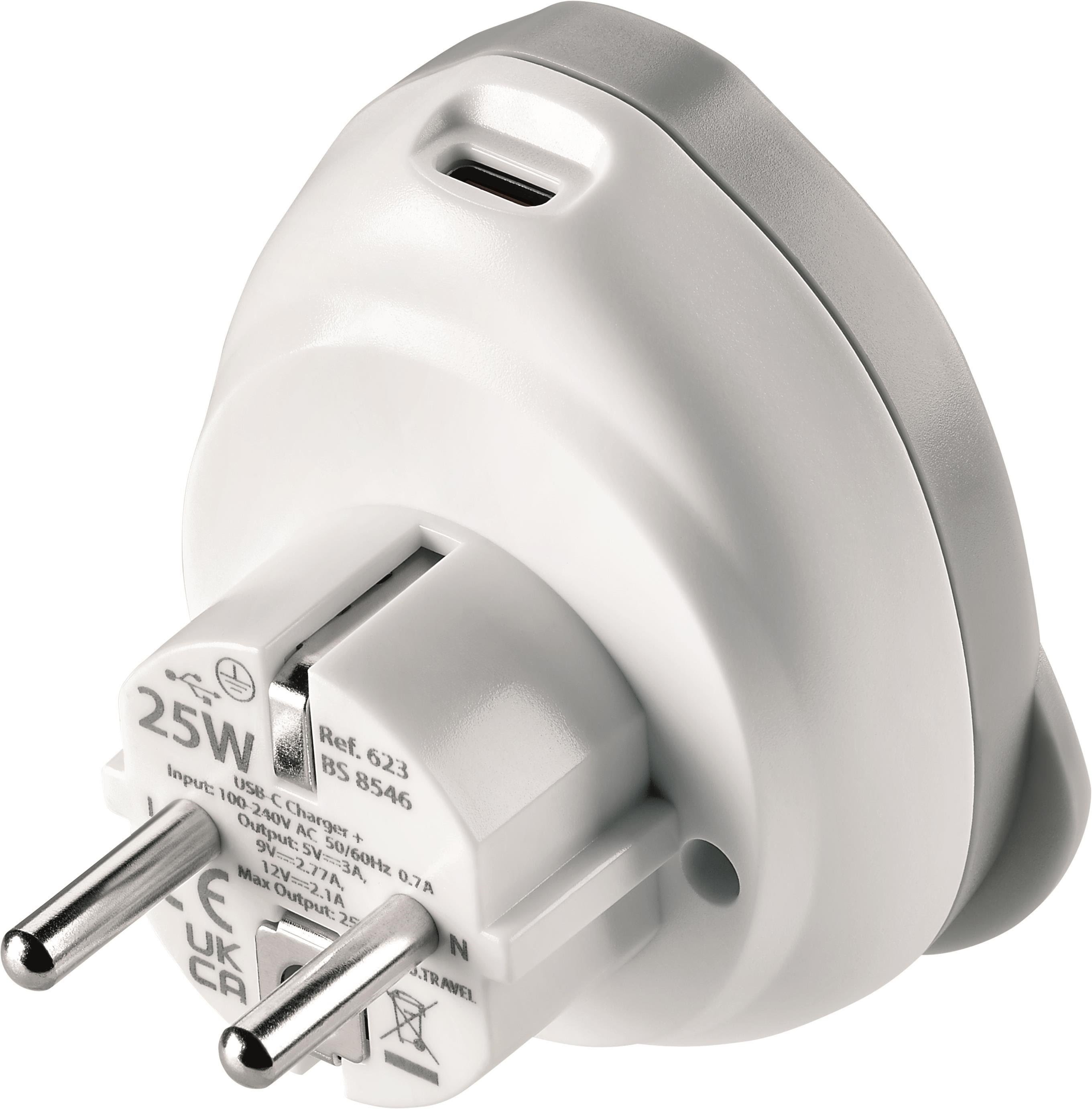 Go Travel Welt - EU Usb-c Adapter + (25w) - Handys Adapter Und Ladegeraete