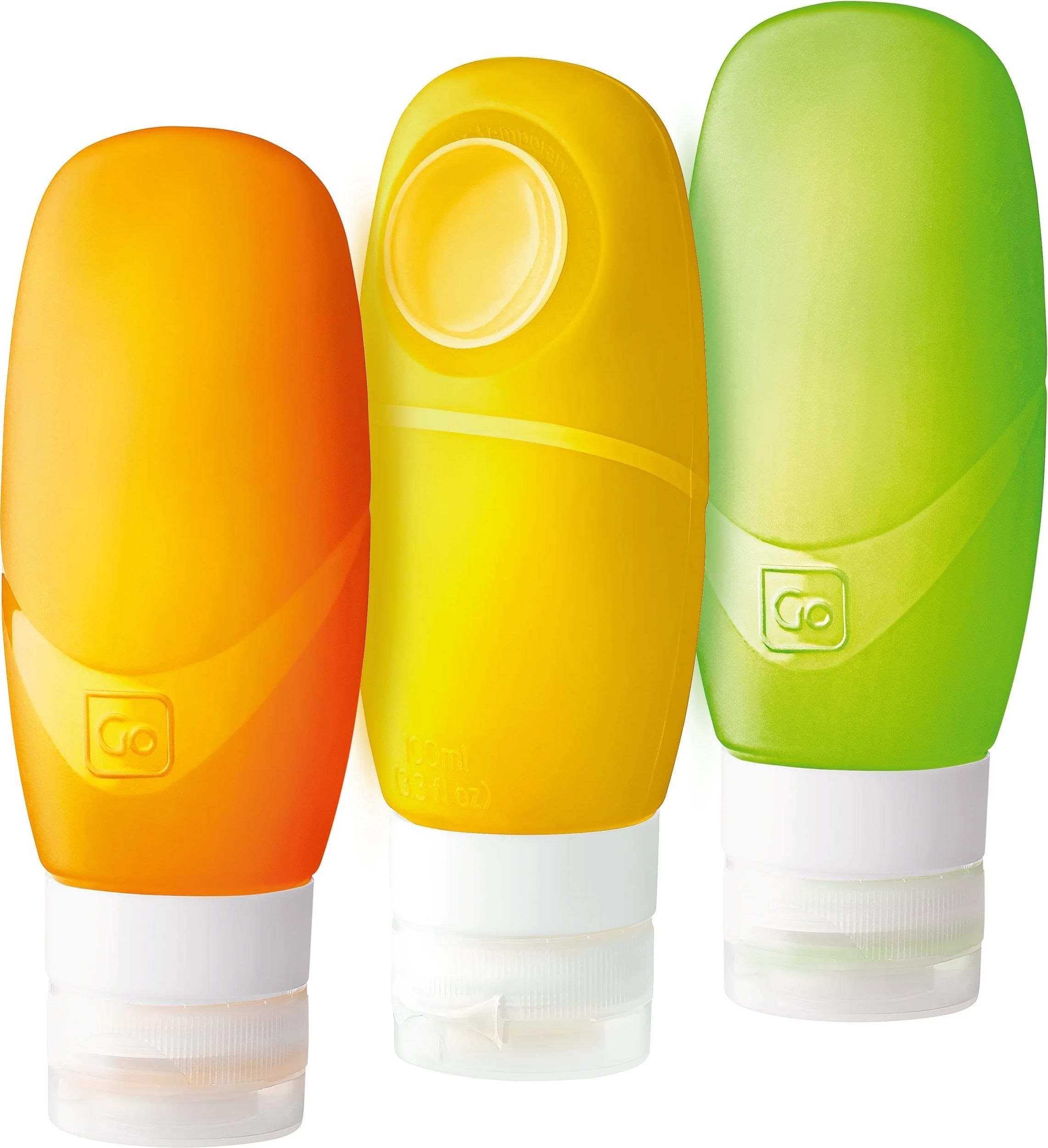 Go Travel Trio Squeezy Flaschen (100ml) - Freizeit Reisen 5016326102279