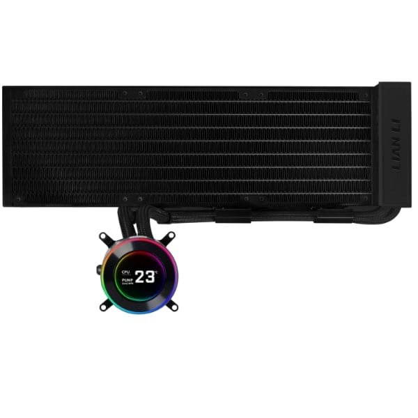 Lian Li Hydroshift II Lcd-c 360 Fanless Black - Cpu-wasserkühlung - Max 28 Dba - Cpu Kuehler Schwarz Mit Rgb-licht G89.Ghs2lcd36b.00
