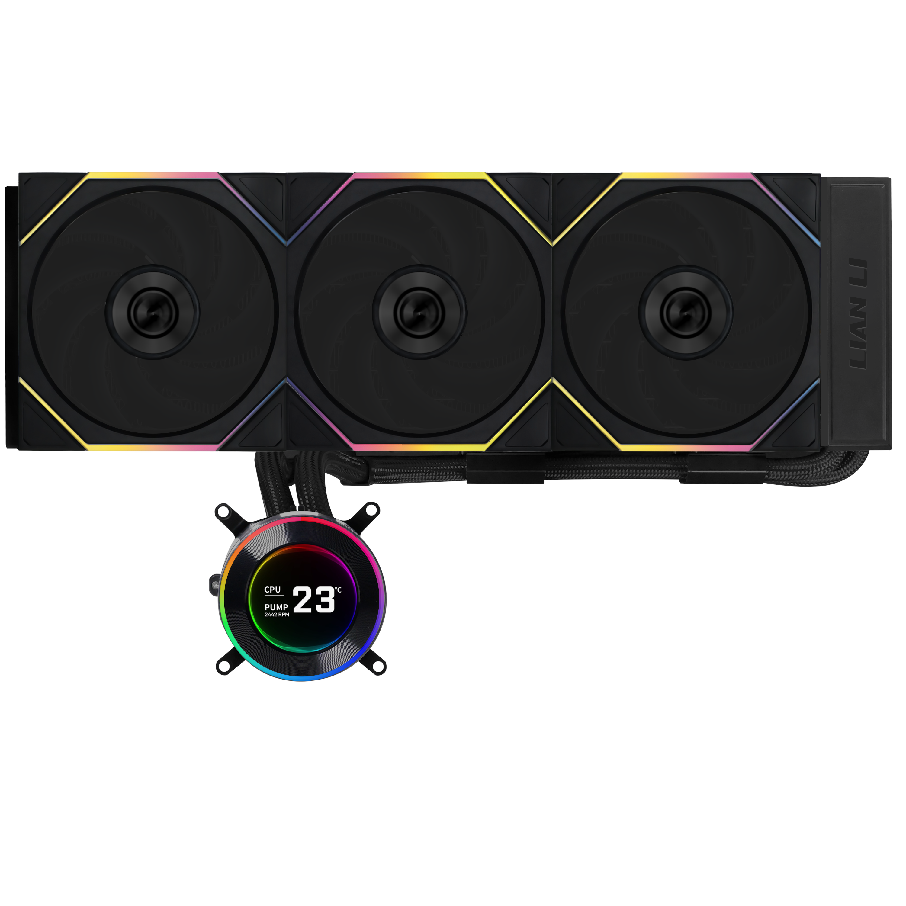 Lian Li Hydroshift II Lcd-c 360tl Wireless Black - Cpu-wasserkühlung - Max 28 Dba - Cpu Kuehler Schwarz Mit Rgb-licht G89.Ghs2lcd36tb.00