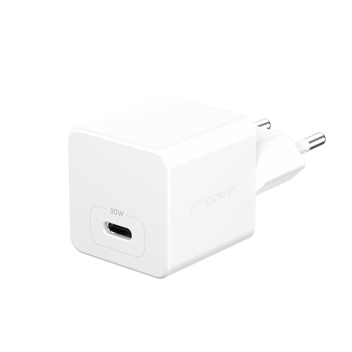 Empower by Panzerglass Turbo 30w Charger Single Usb-c | EU Plug | Silver White - Handys Adapter Und Ladegeraete Em52411