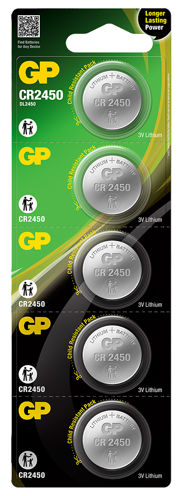 GP Lithium Cr2450 - 5 Pack - Batterien Und Akkus