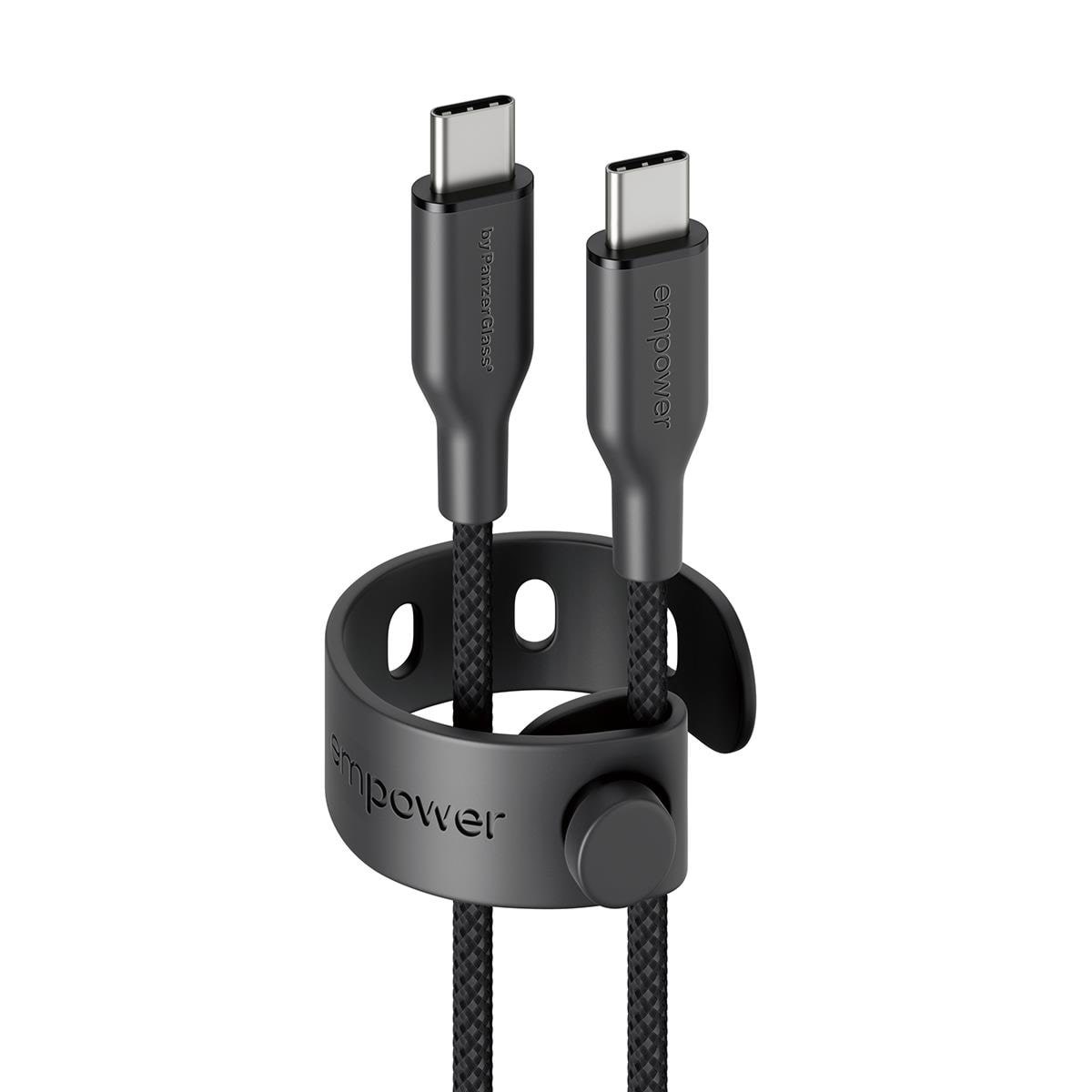 Empower by Panzerglass Racing 60w Usb-c to Usb-c Cable | Usb 2.0 | 1.2M | Space Black - Usb Kabel Schwarz Em92155