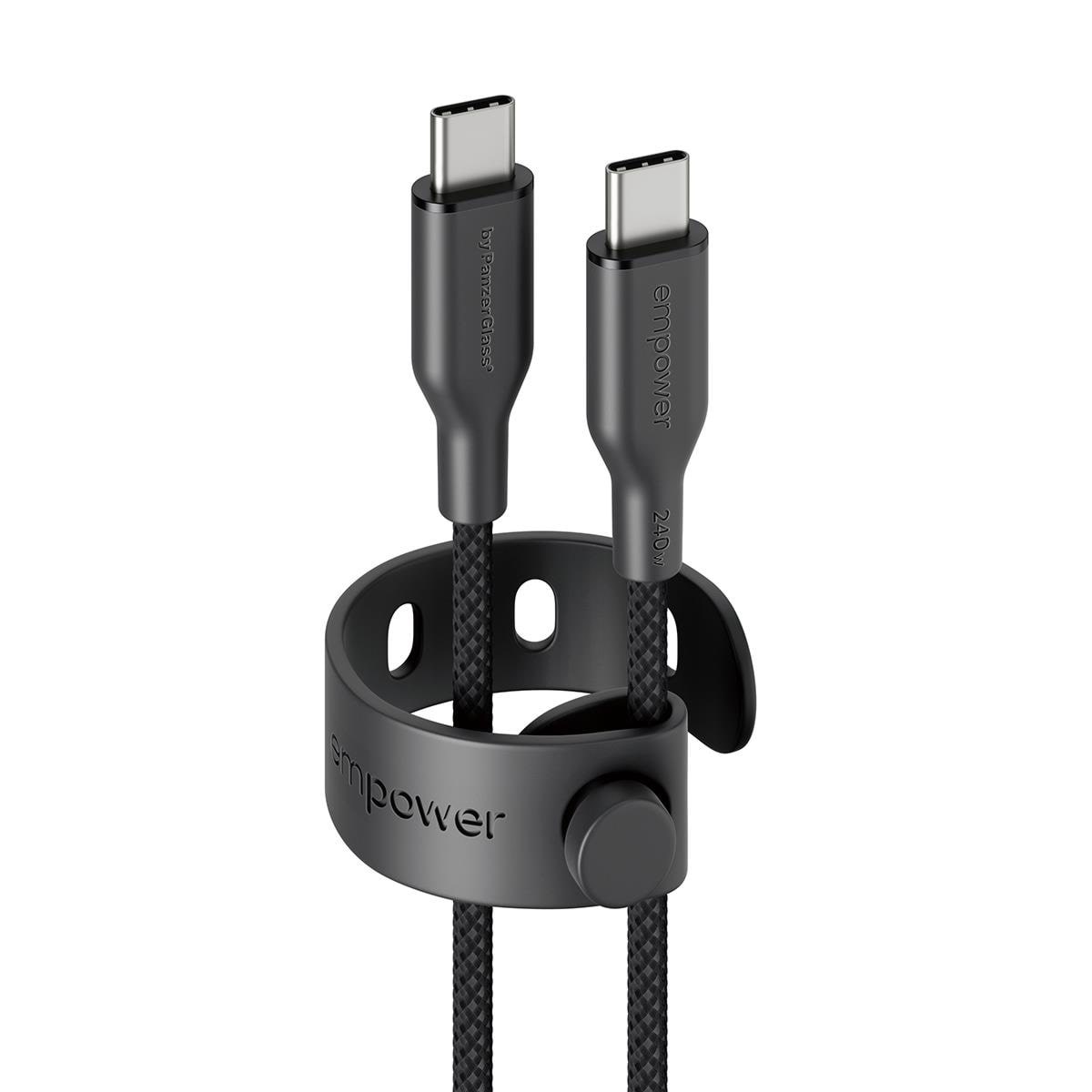 Empower by Panzerglass Racing 240w Usb-c to Usb-c Cable | Usb 2.0 | 1.2M | Space Black - Usb Kabel Schwarz Em64861