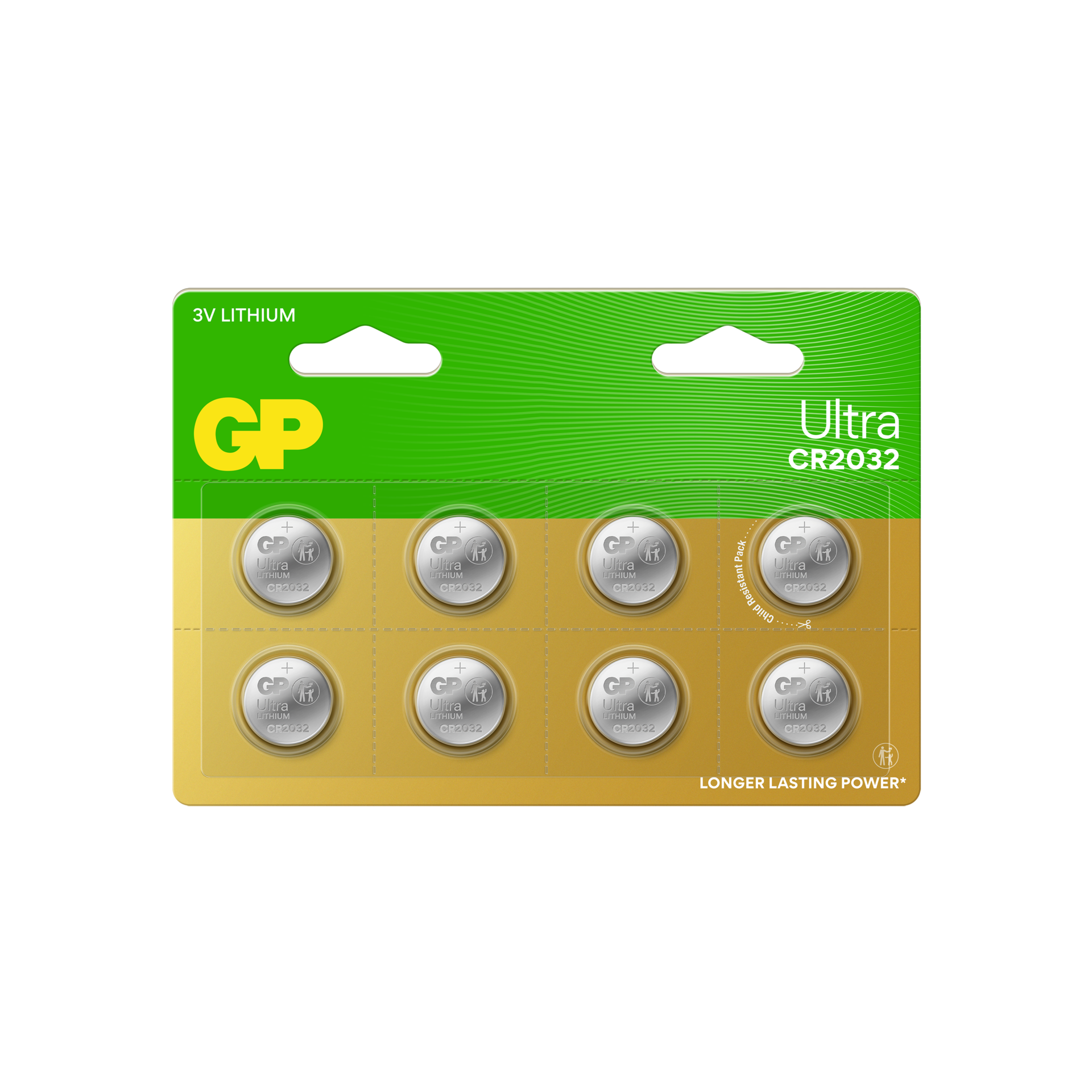 GP Ultra Lithium Coin Cell Cr2032, 8-pack - Batterien Und Akkus