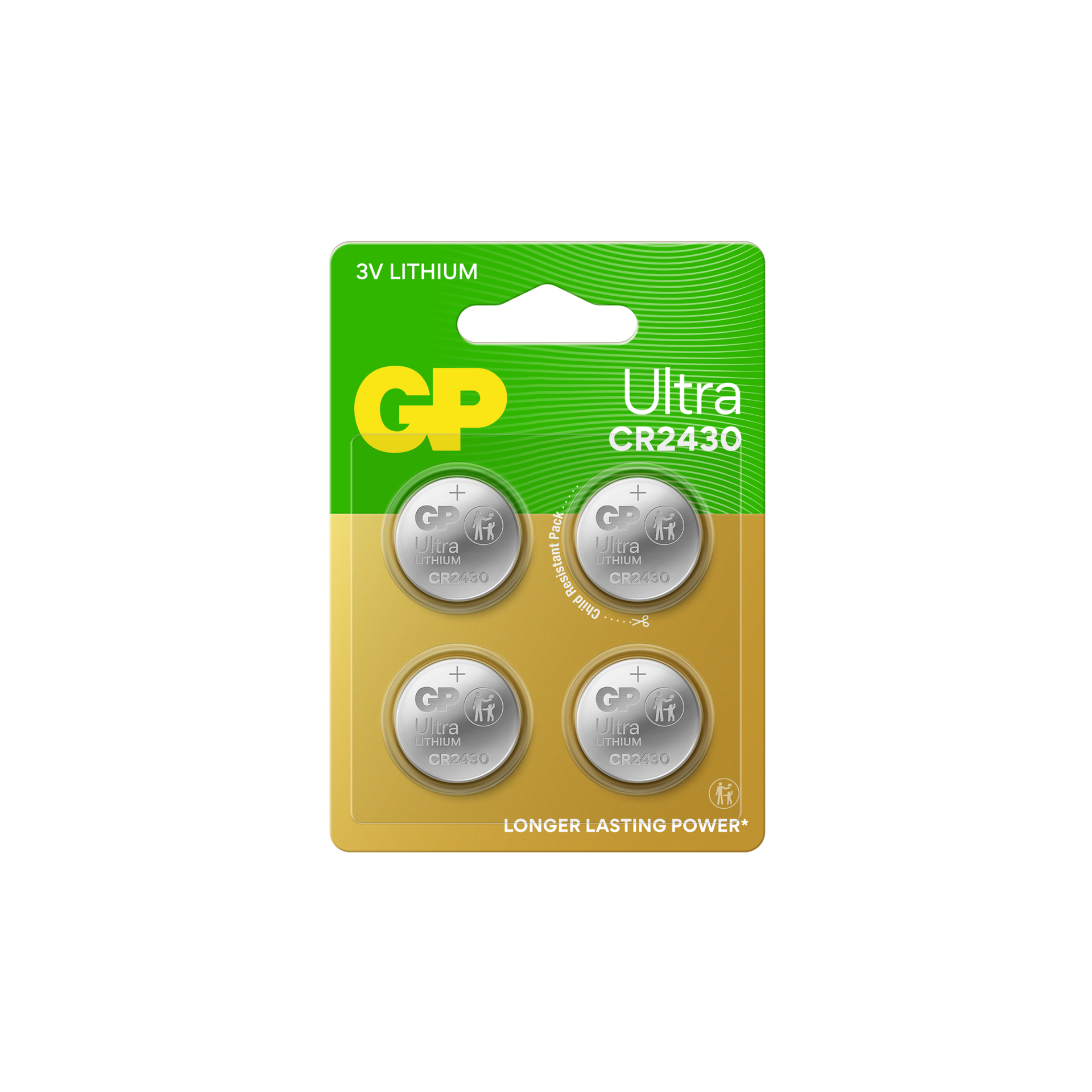GP Ultra Lithium Coin Cell Cr2430, 4-pack - Batterien Und Akkus 103258