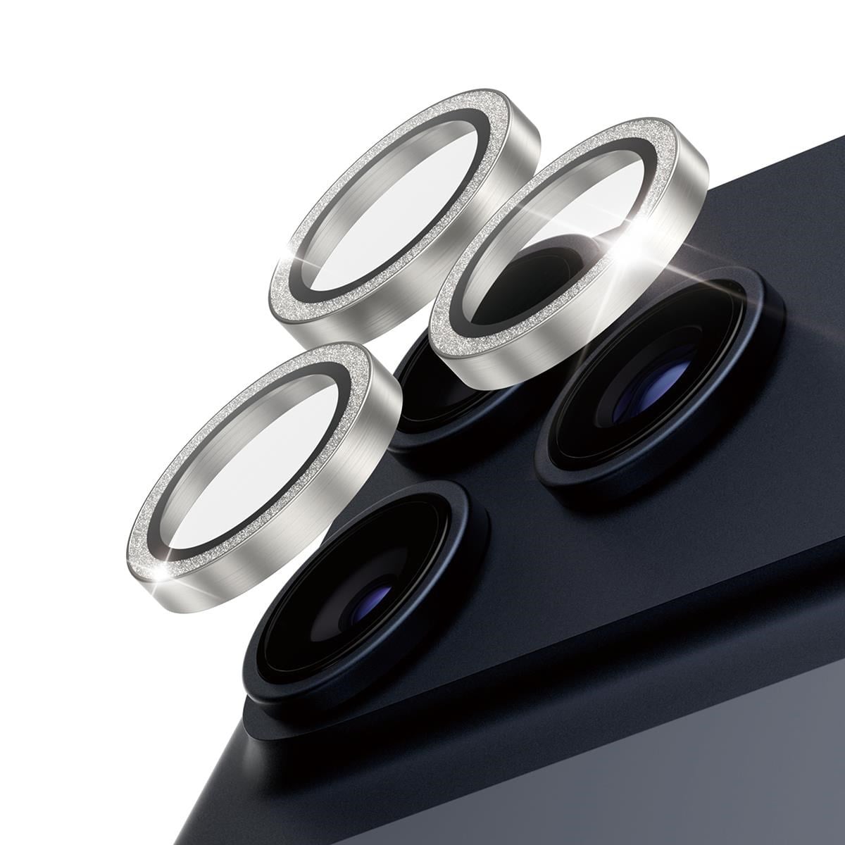 Panzerglass Hoops Glitter Silver Camera Lens Protector Iphone 17 Pro | Iphone 17 Pro Max | Iphone 16 Pro | 16 Pro Max - Handys Schutzfolie