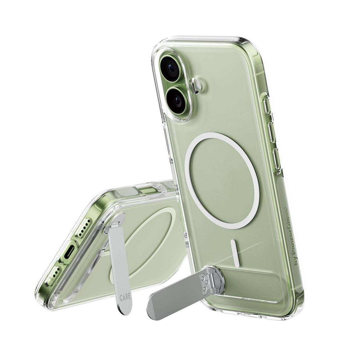 Care by Panzerglass Feature Case Transparent w. Kickstand & Magsafe Iphone 17 - Handys Cover Cases