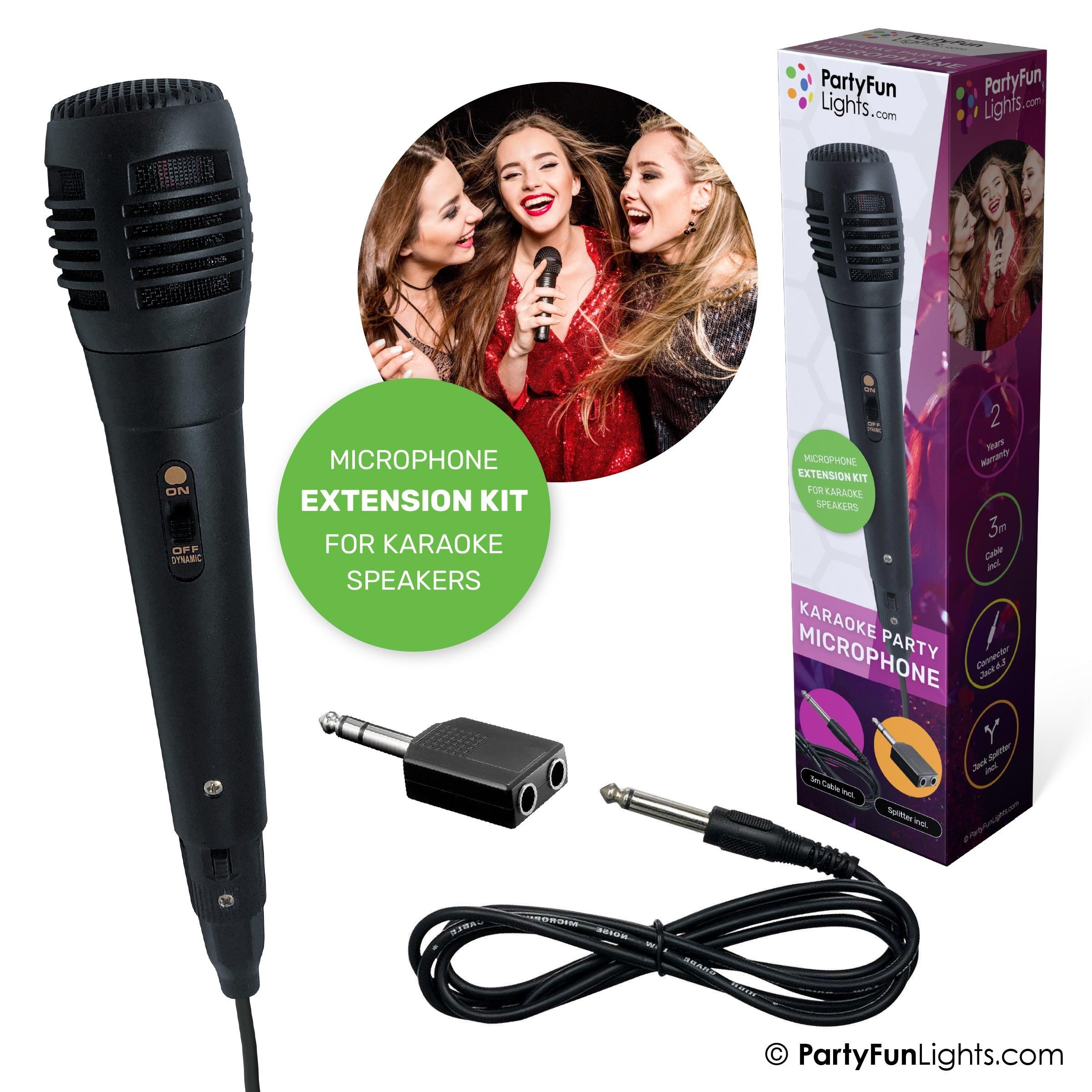 Party Funlight Wired Microphone Incl. Adaptor - Musik