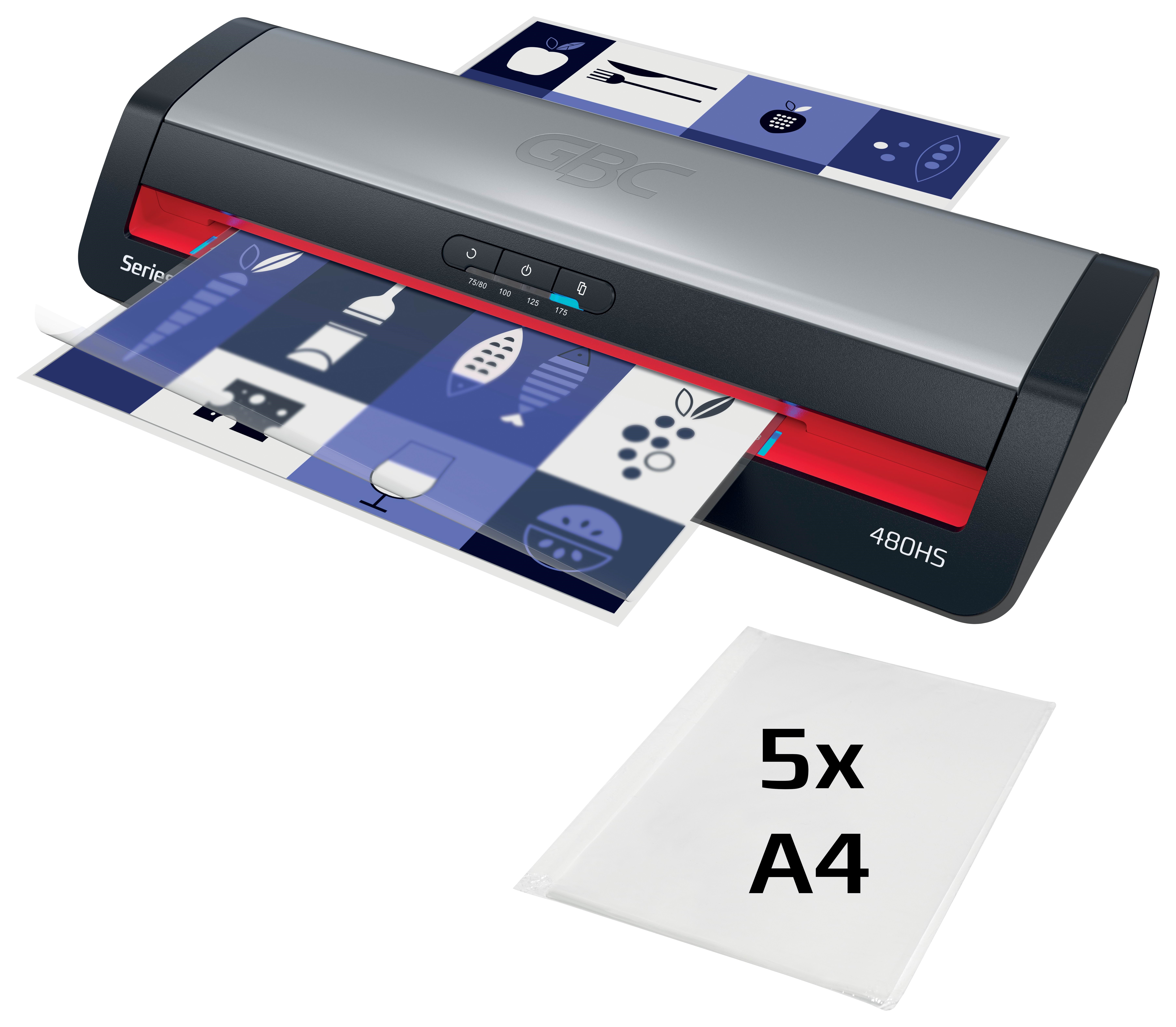 Gbc 480hs Büro A3-laminiergerät Bis 175 Mikron, 1 Minute Aufwärmzeit, 800mm/min, Laminieren in Fotoqualität - Laminierung 4410072eu