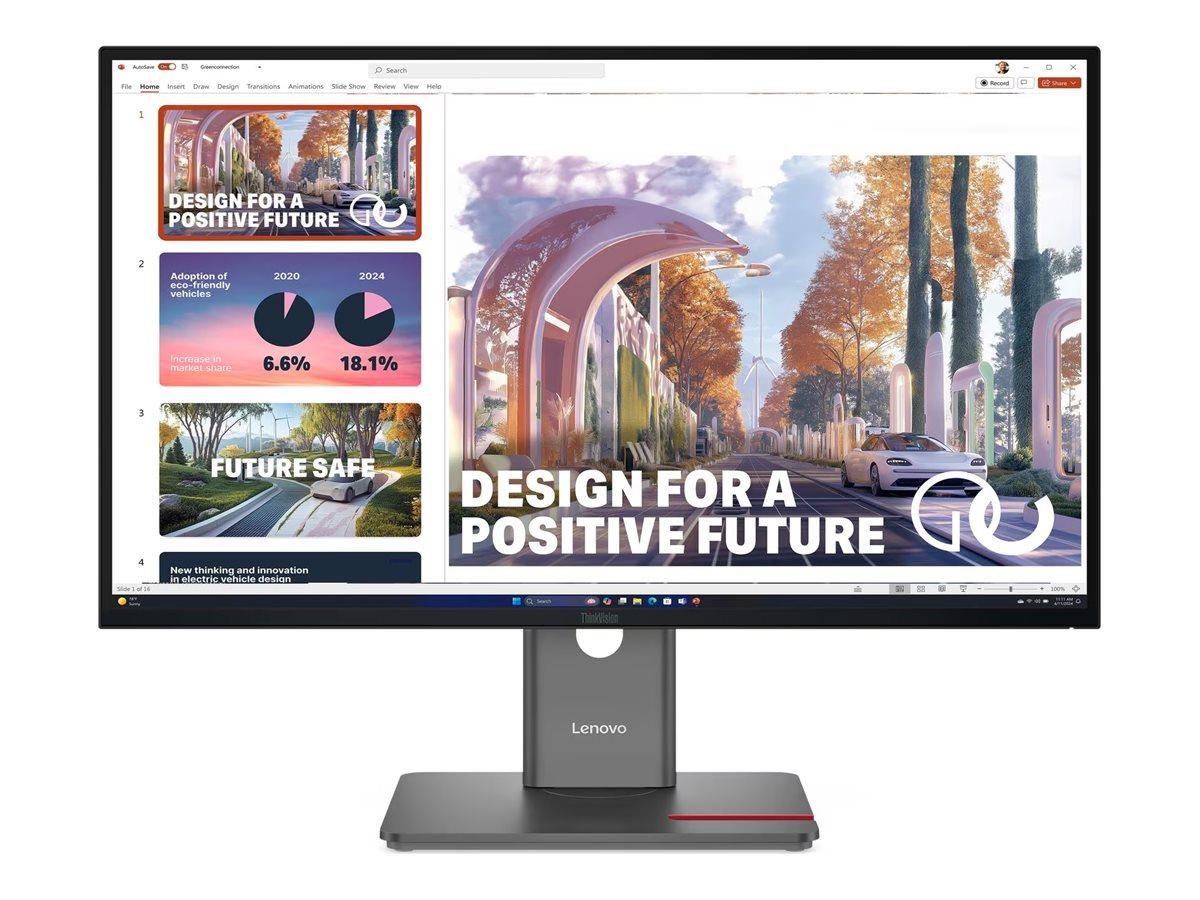 27" Lenovo Thinkvision P27qd-40 - 2560x1440 (Qhd) - 120hz - Ips - 140w Usb-c - Bildschirm