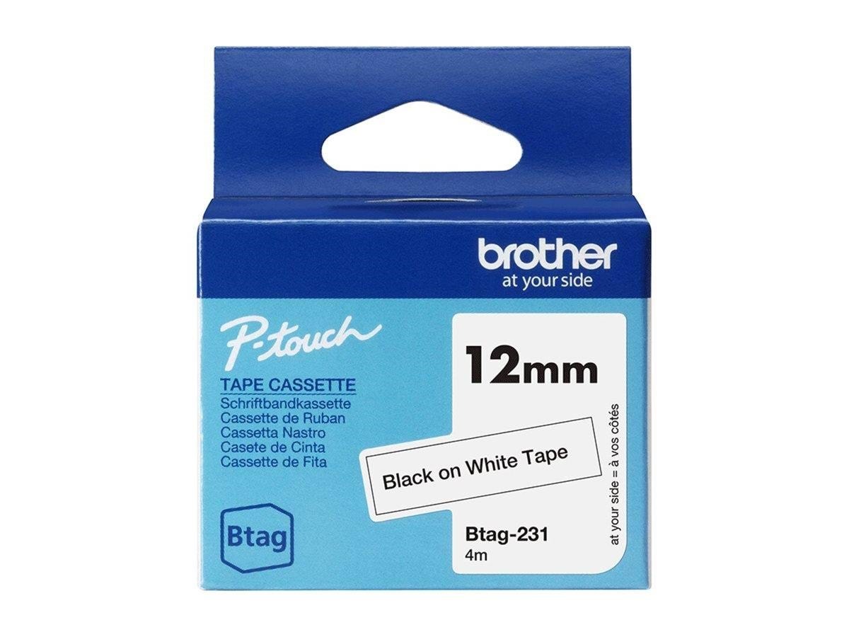 Brother Btag-231 - Label Tape - 1 Cassette(s) - Roll (1.2 cm x 4 m) - Papier Fotopapier Und Etiketten Btag231