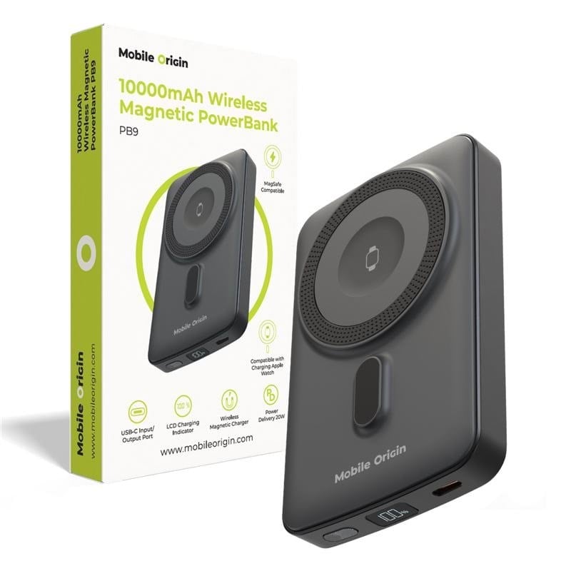 Mobile Origin Wireless Magnetic Powerbank 10000mah Pb9 - 10000 Mah - Powerbank Akku
