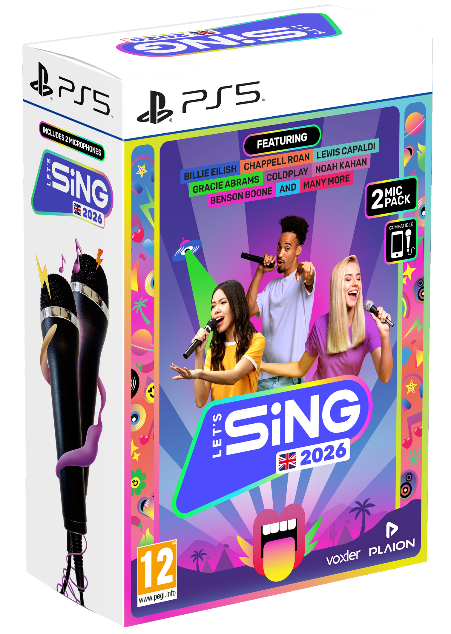 Let's Sing 2026 + 2 Microphones - Sony Playstation 5 - Musik - Pegi 12 - Spiele 4020628555290