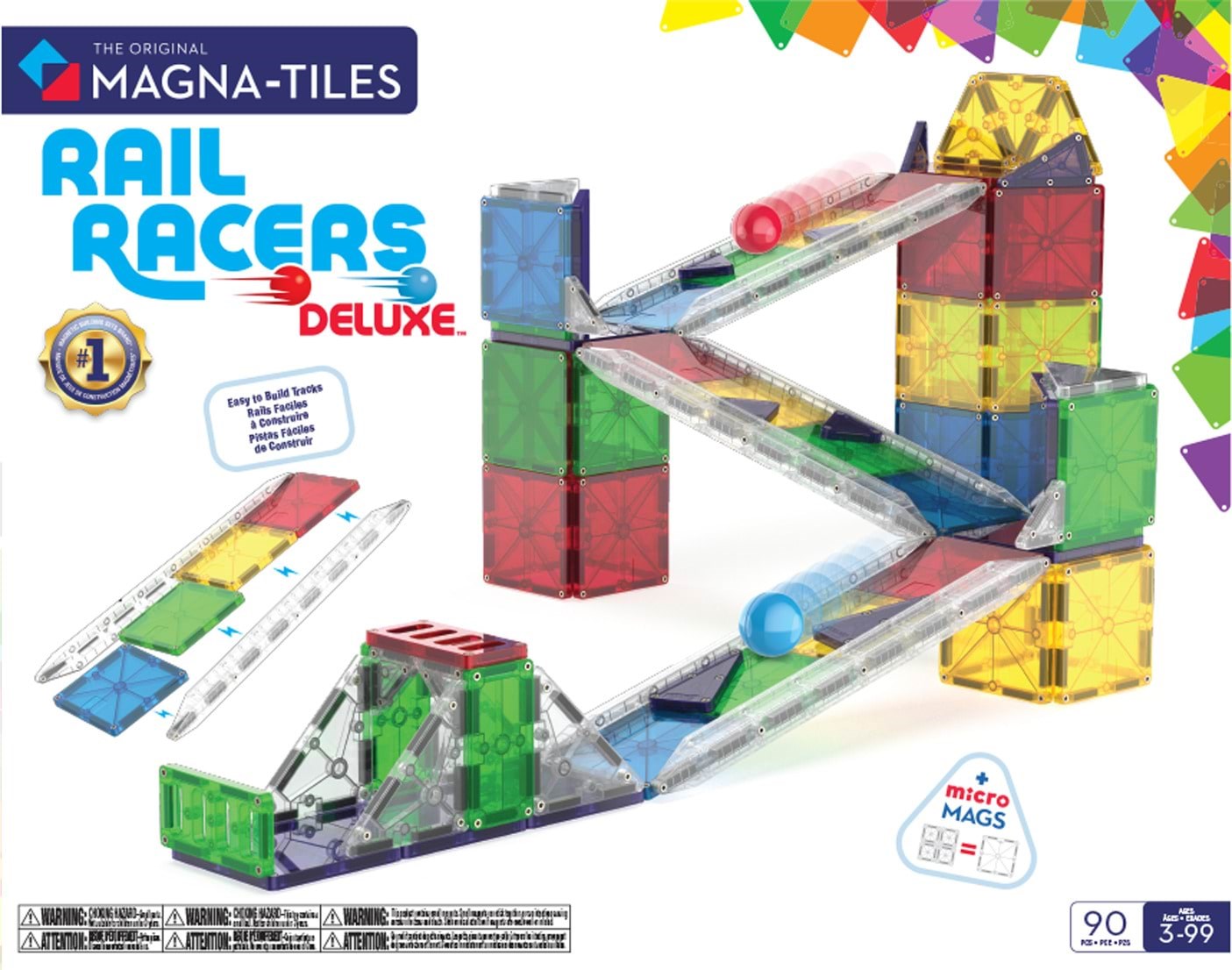Magna-tiles Rail Racer 90 Pcs - Bausets
