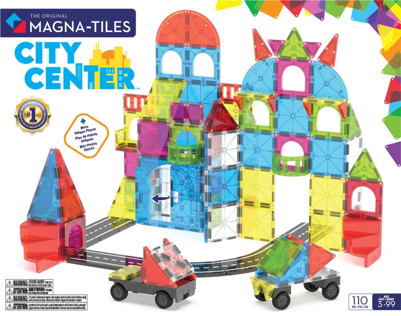 Magna-tiles City Center 110 Pcs - Bausets