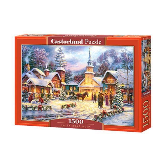 Castorland Jul i Bjerglandsby (1500) - Puzzle C-151646